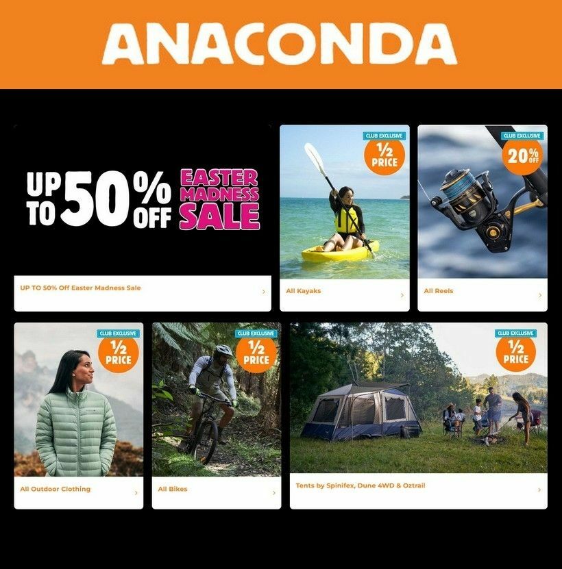 Anaconda Catalogues from 29 March
