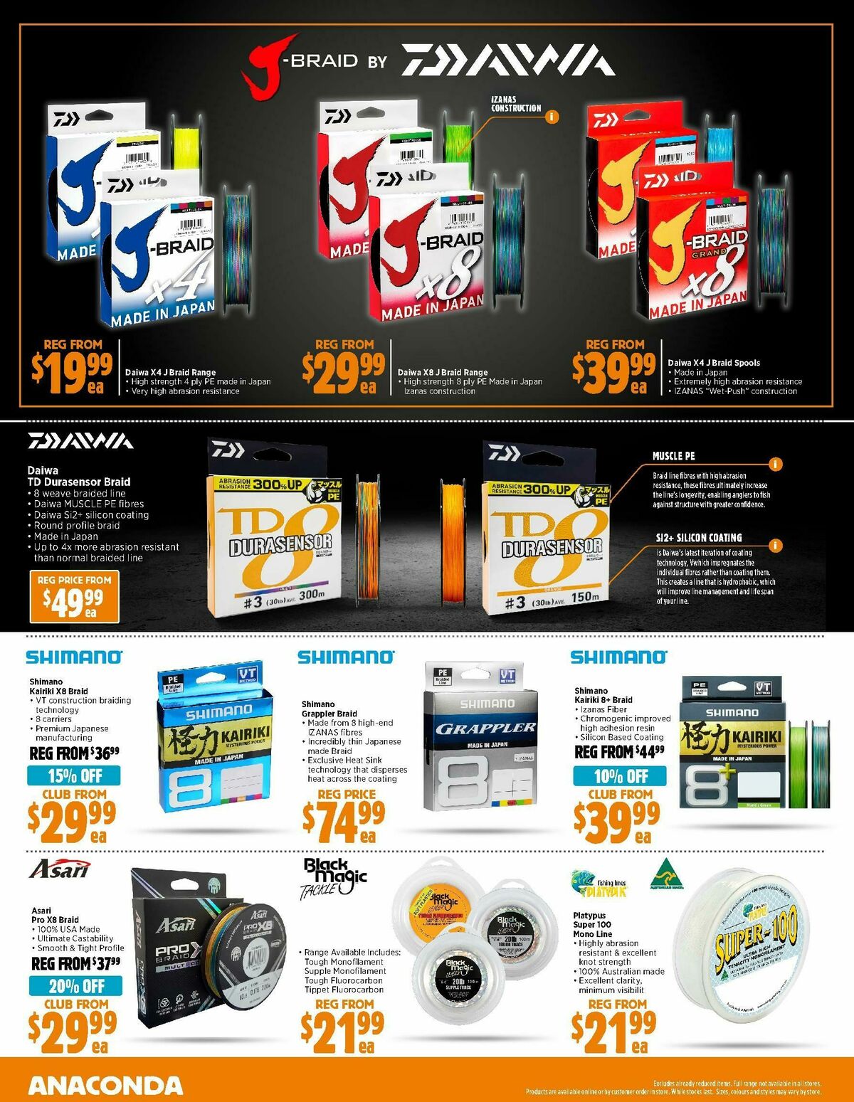 Anaconda Catalogues from 17 March