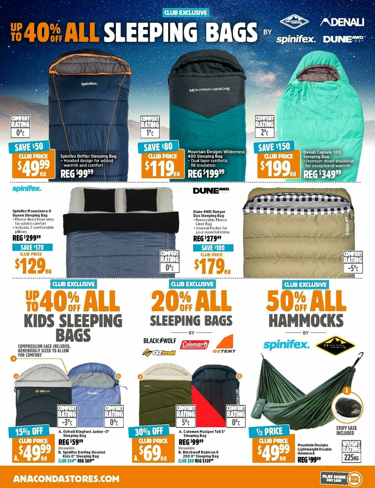 Anaconda Catalogues from 17 March