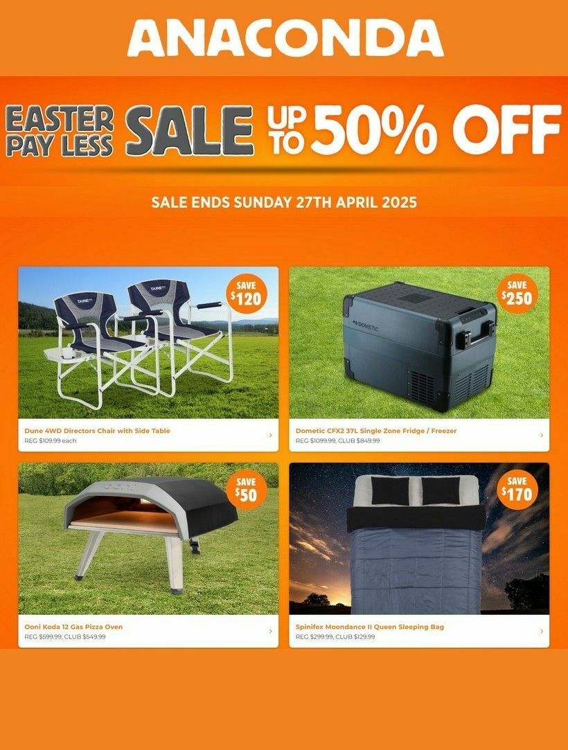 Anaconda Catalogues from 9 April