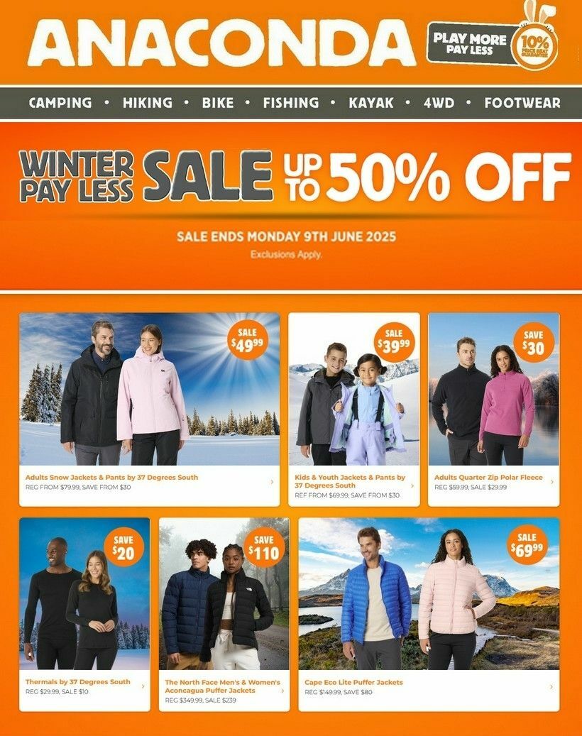 Anaconda Catalogues from 30 May