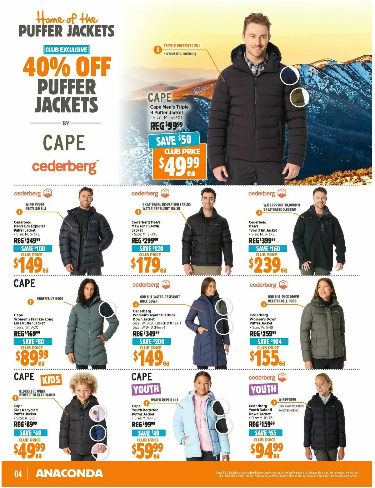 Anaconda Catalogues from 10 June