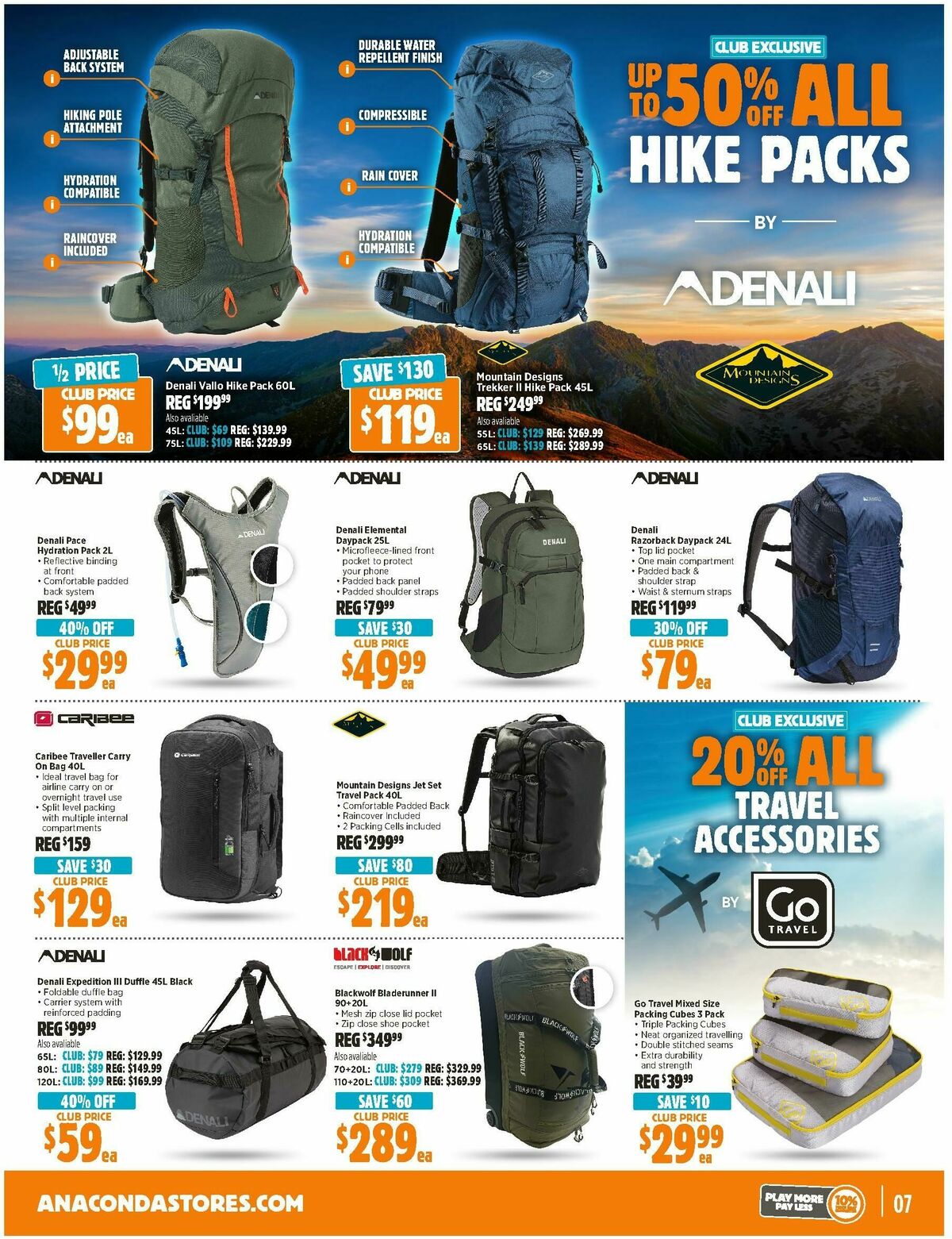 Anaconda Catalogues from 7 July