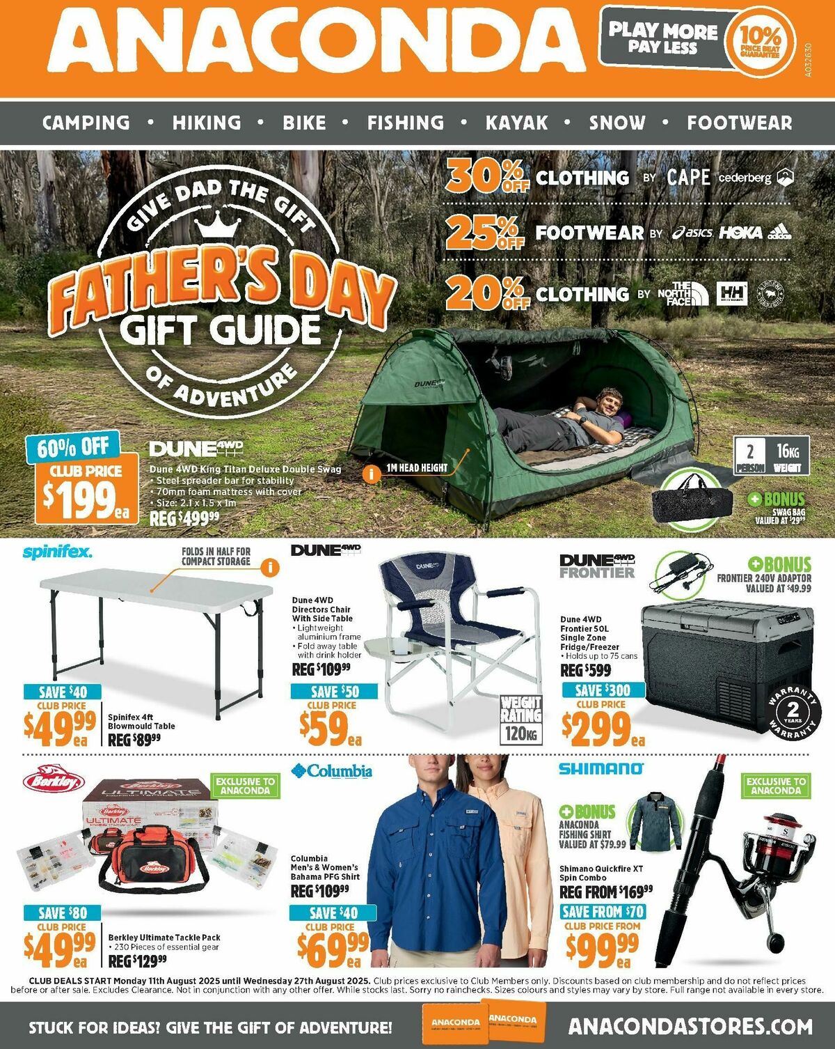 Anaconda Catalogues from 11 August