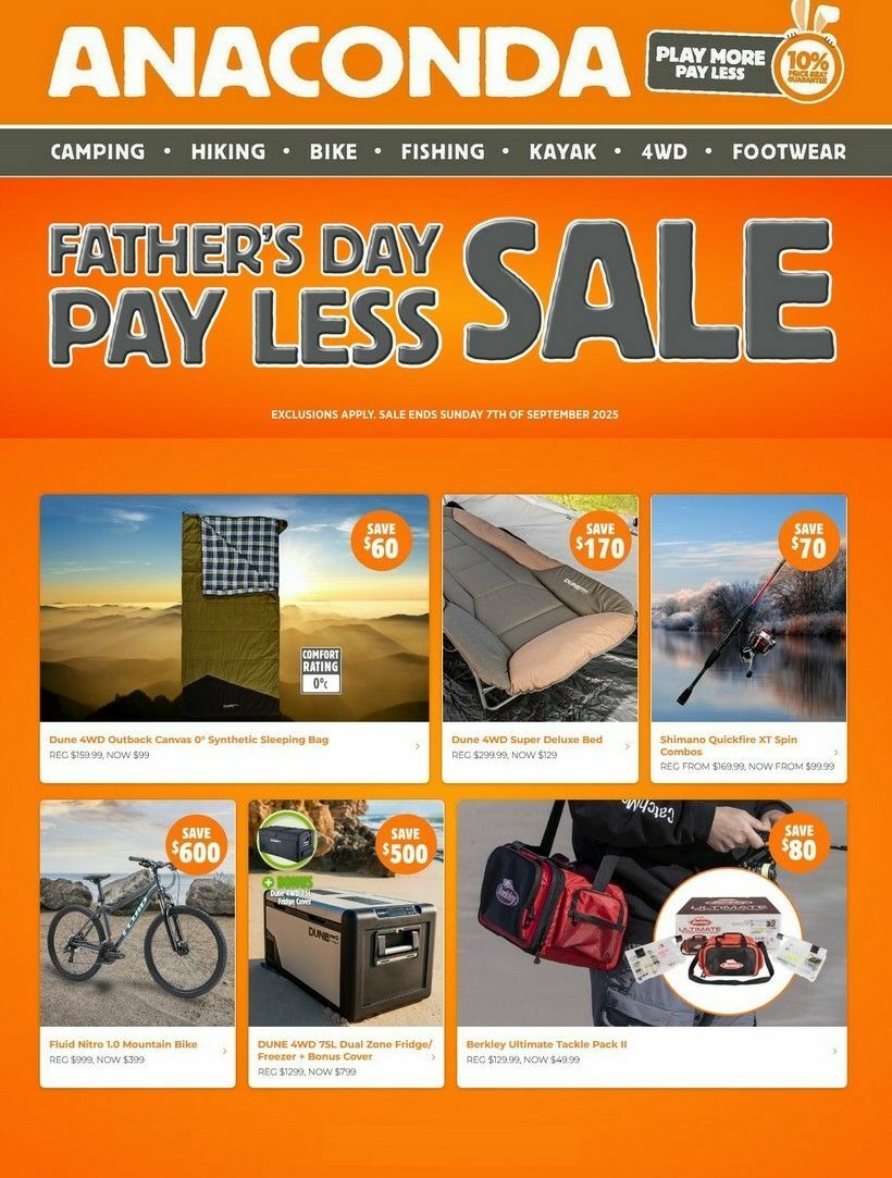 Anaconda Catalogues from 28 August