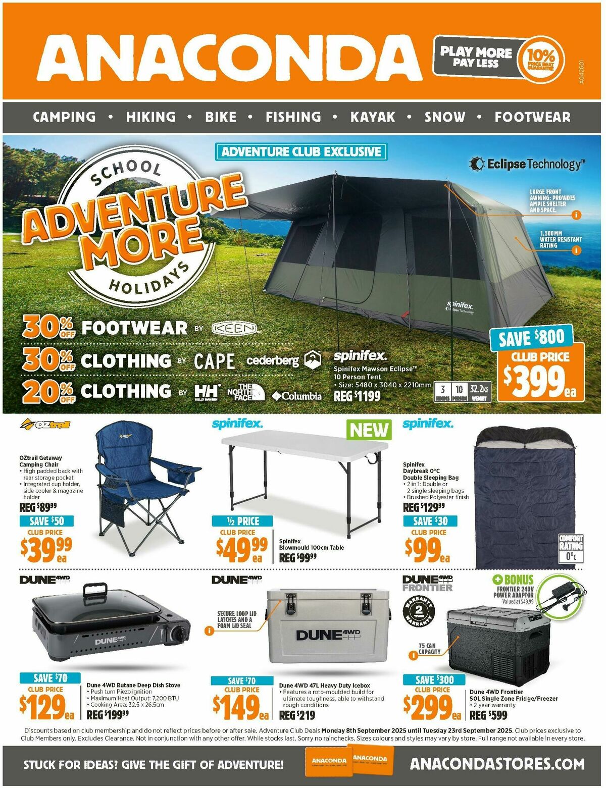 Anaconda Catalogues from 8 September