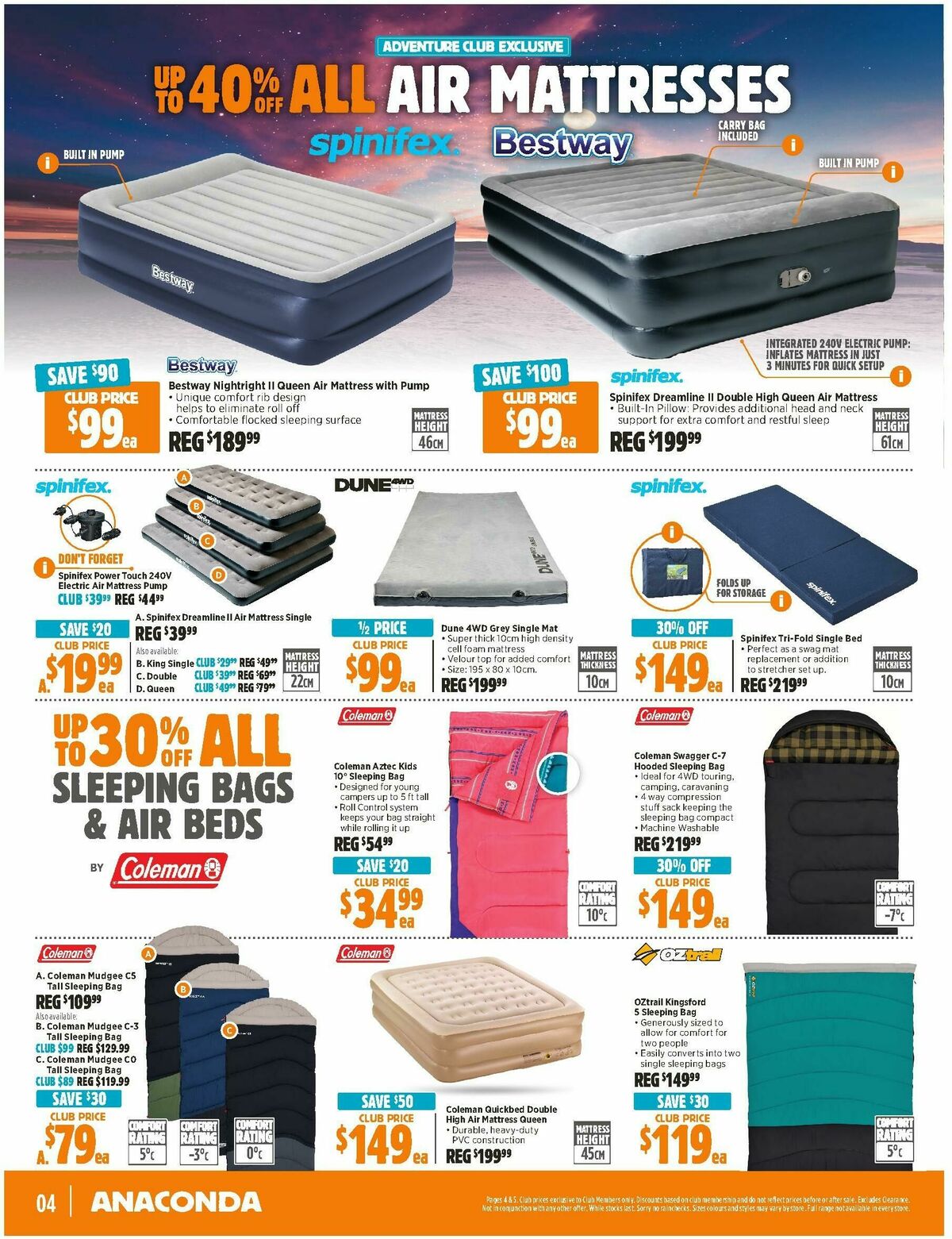 Anaconda Catalogues from 8 September