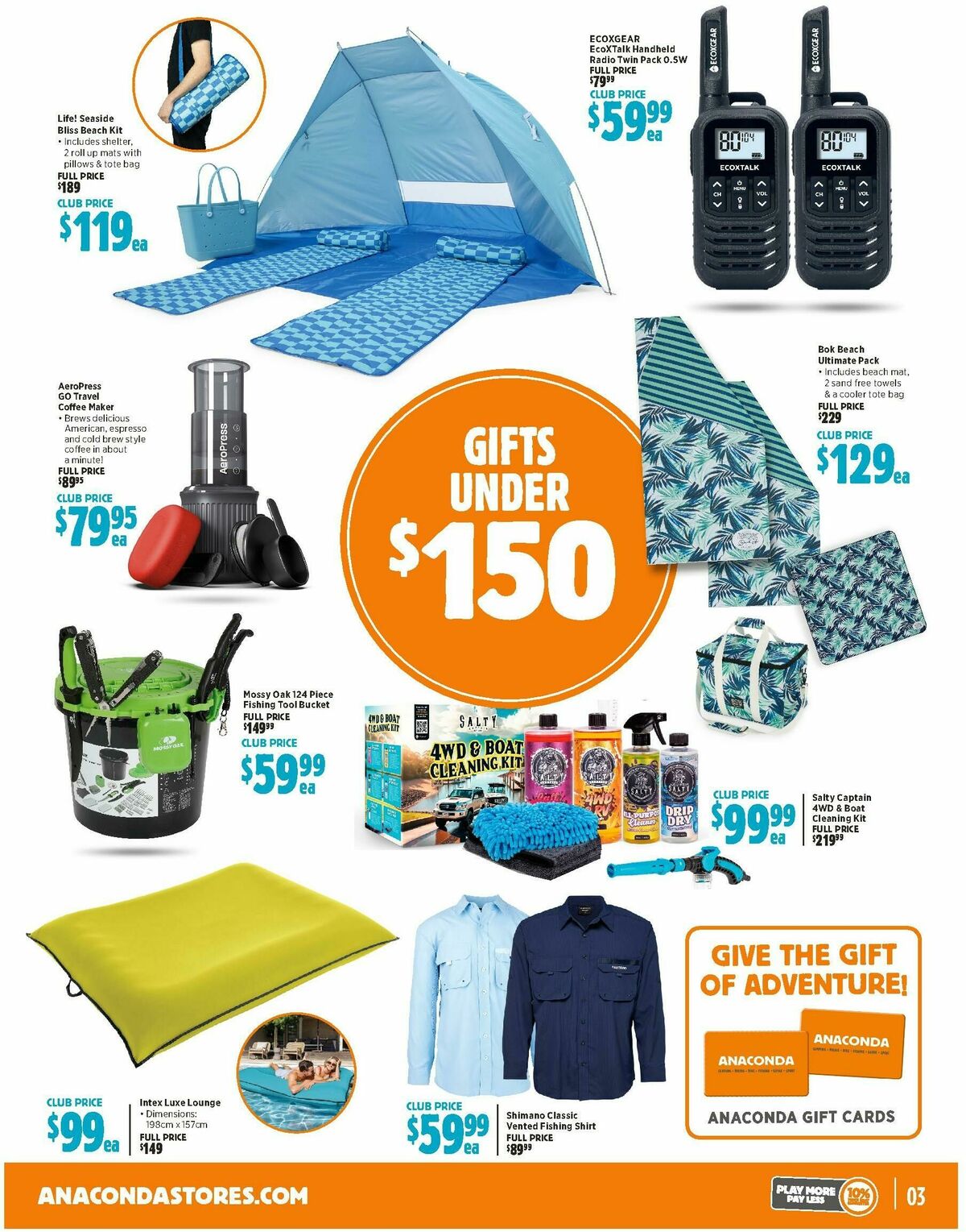 Anaconda Catalogues from 3 December