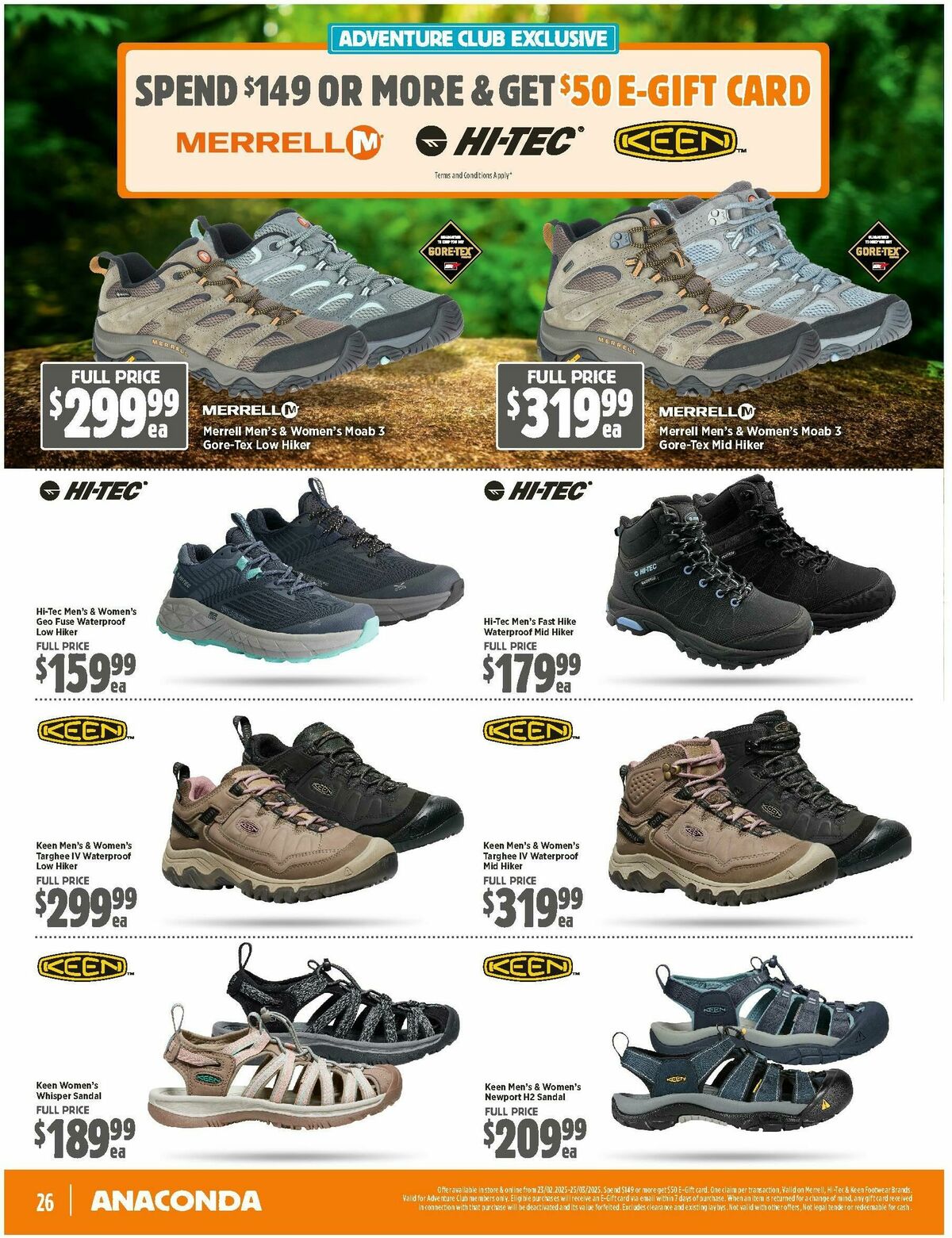 Anaconda Catalogues from 23 February