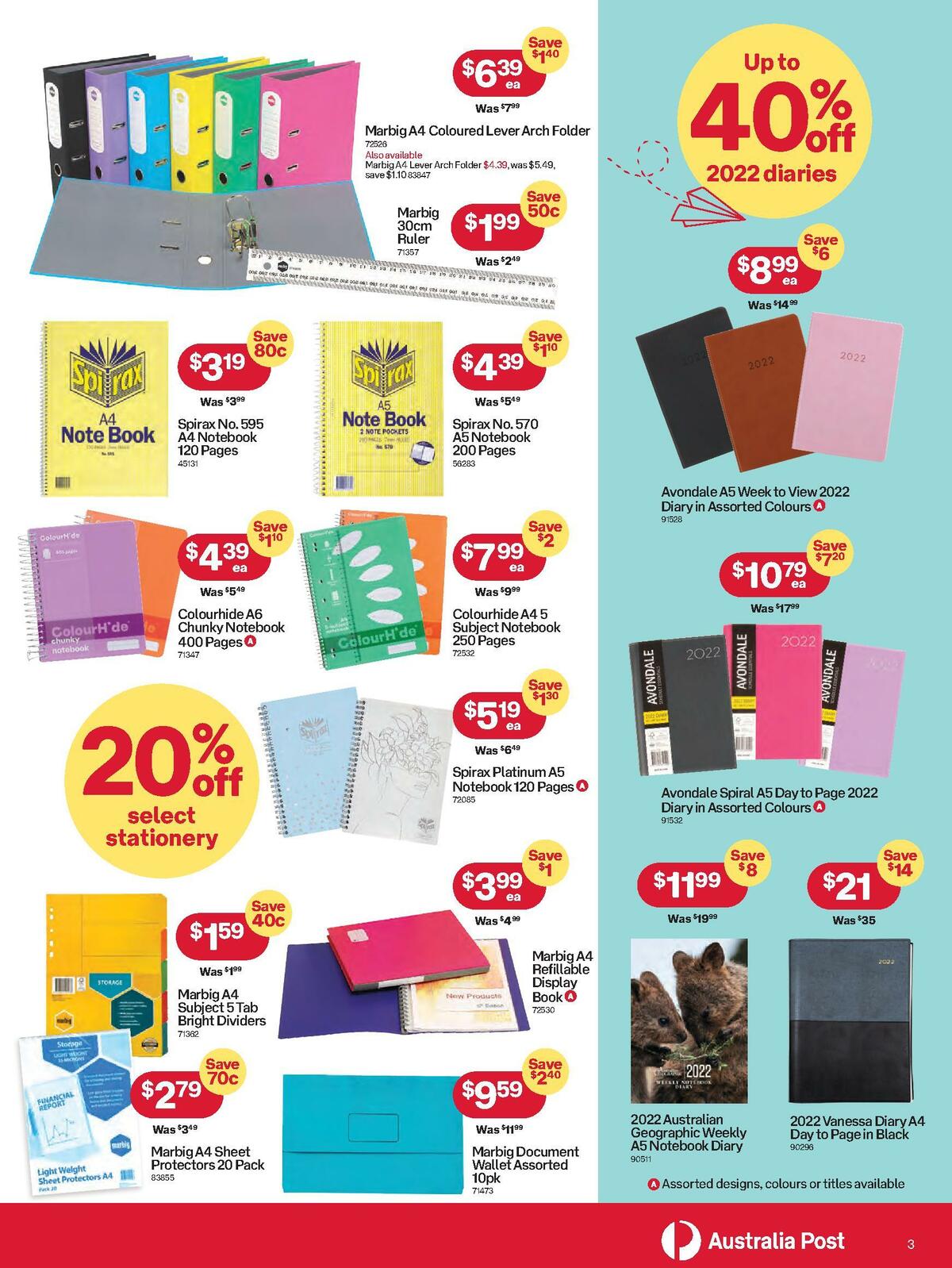 Australia Post Catalogues from 10 January