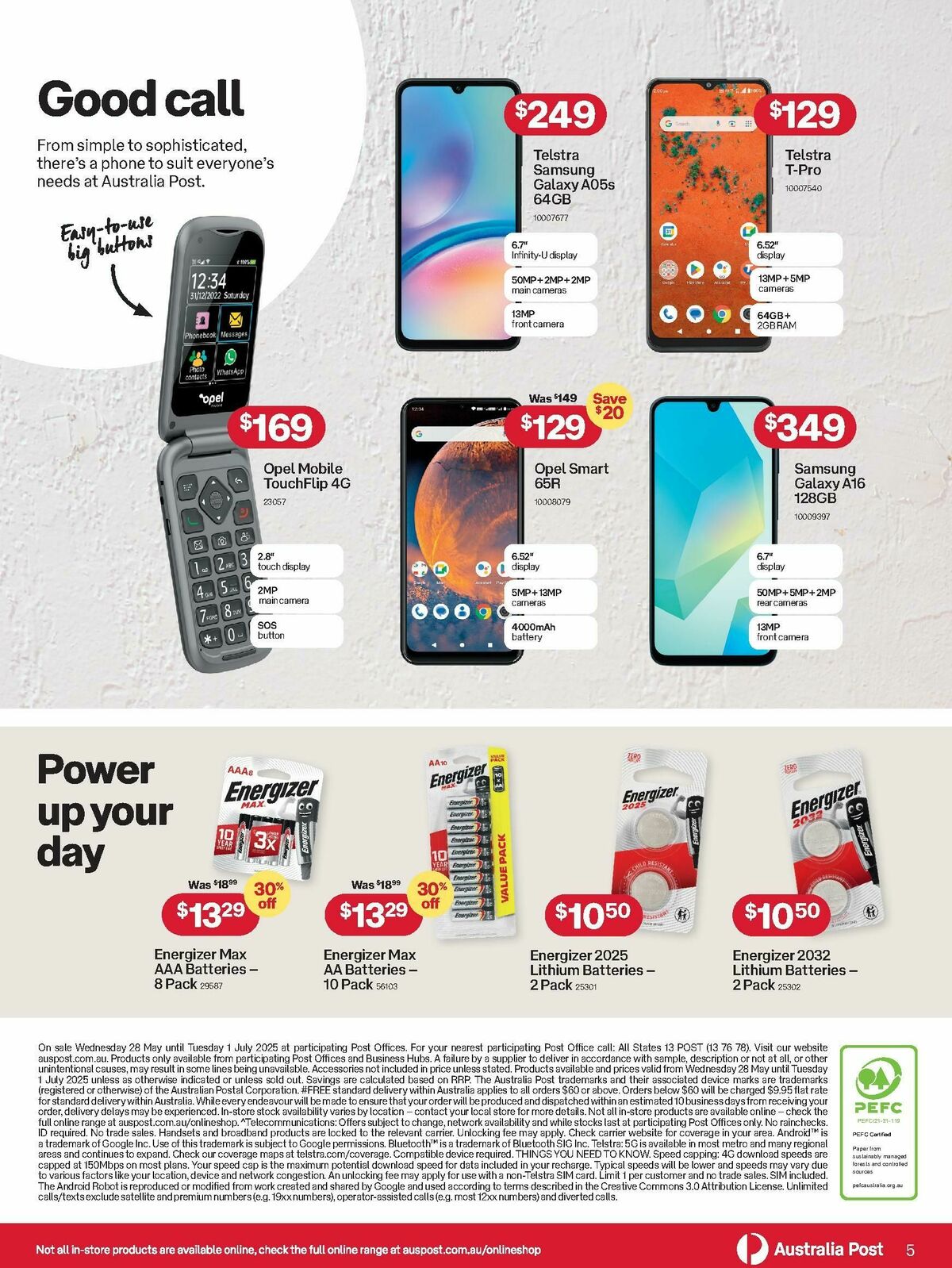 Australia Post Catalogues from 28 May