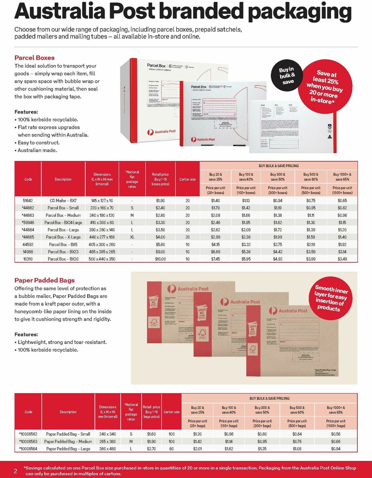 Australia Post Buy In Bulk & Save All Your Packaging Needs Catalogues from 8 September