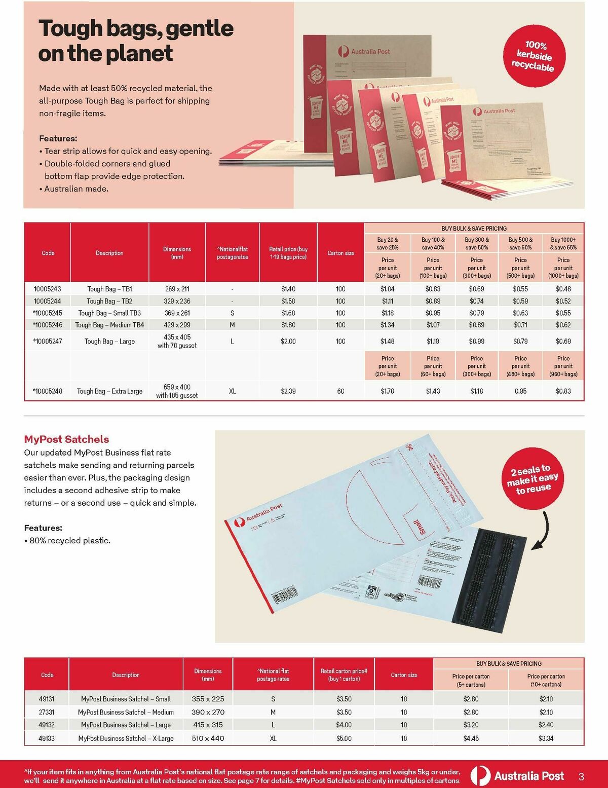 Australia Post Buy In Bulk & Save All Your Packaging Needs Catalogues from 8 September