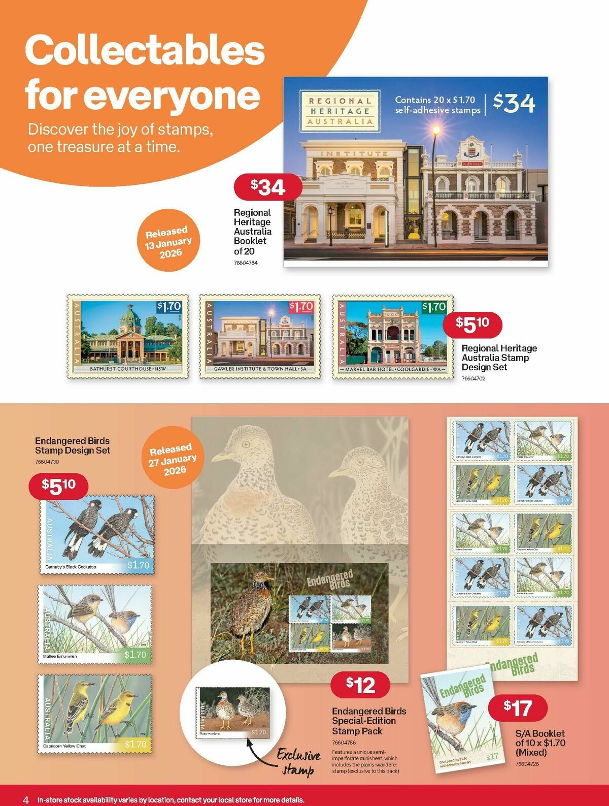 Australia Post Catalogues from 7 January