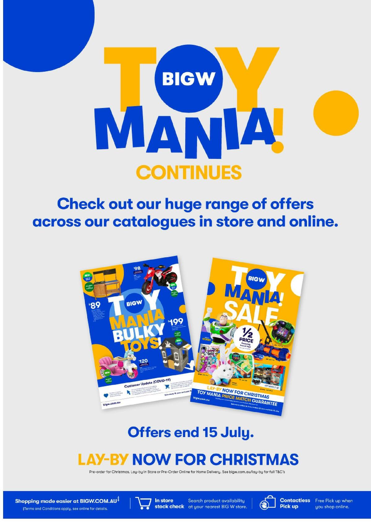 Big W Toy Mania! Continues Catalogues from 2 July