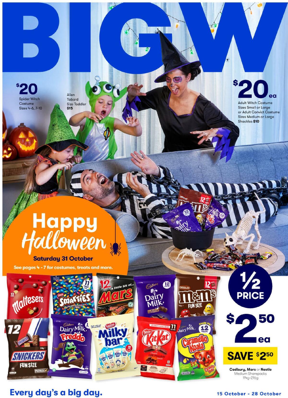 Big W Happy Halloween Catalogues from 15 October