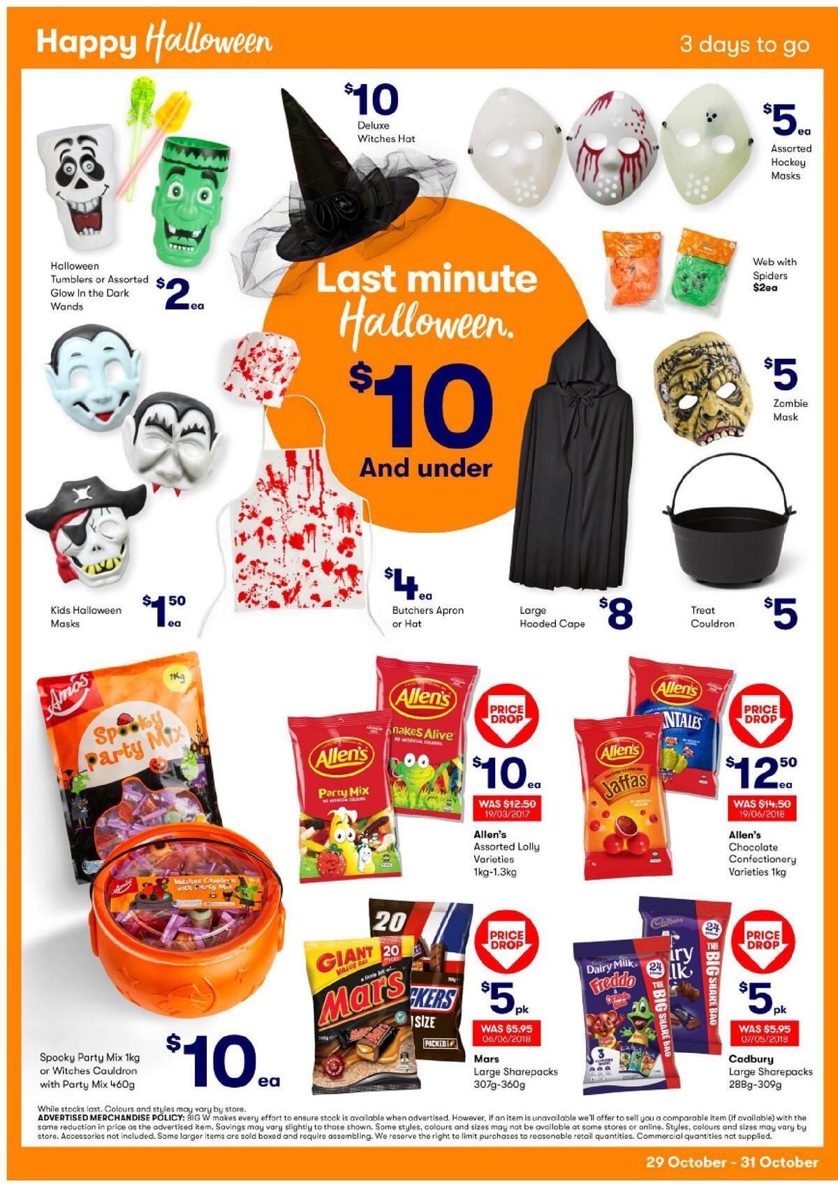 Big W Last Minute Halloween Catalogues from 29 October