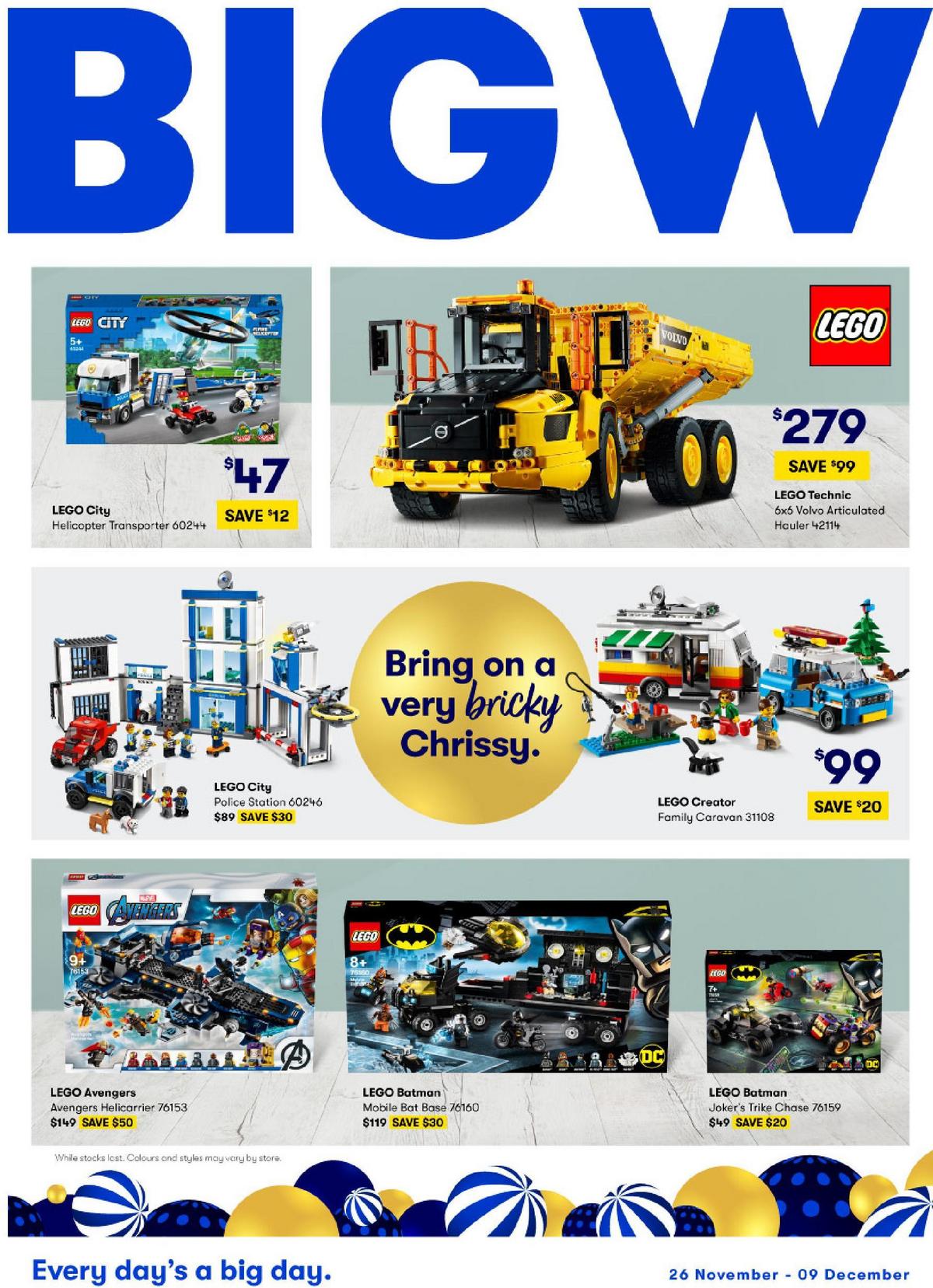 Big W Bring on a Very Bricky Chrissy Catalogues from 26 November