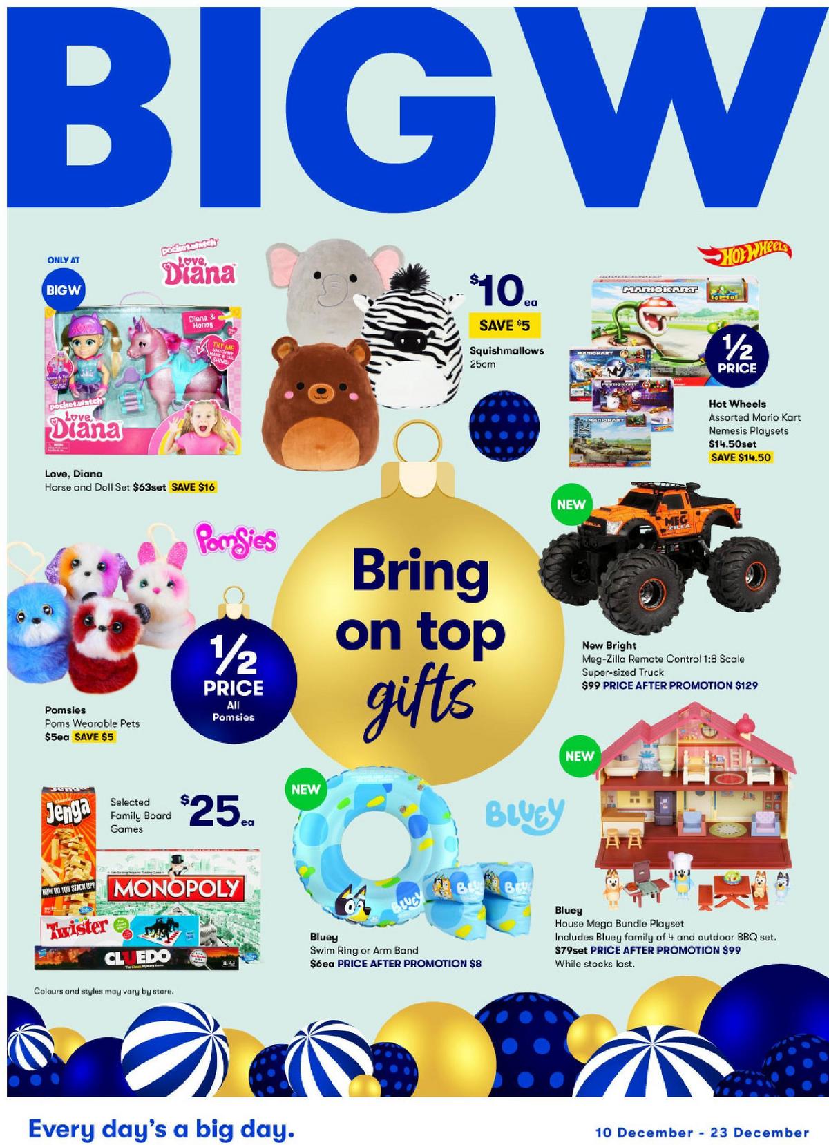 Big W Bring on Top Gifts Catalogues from 10 December