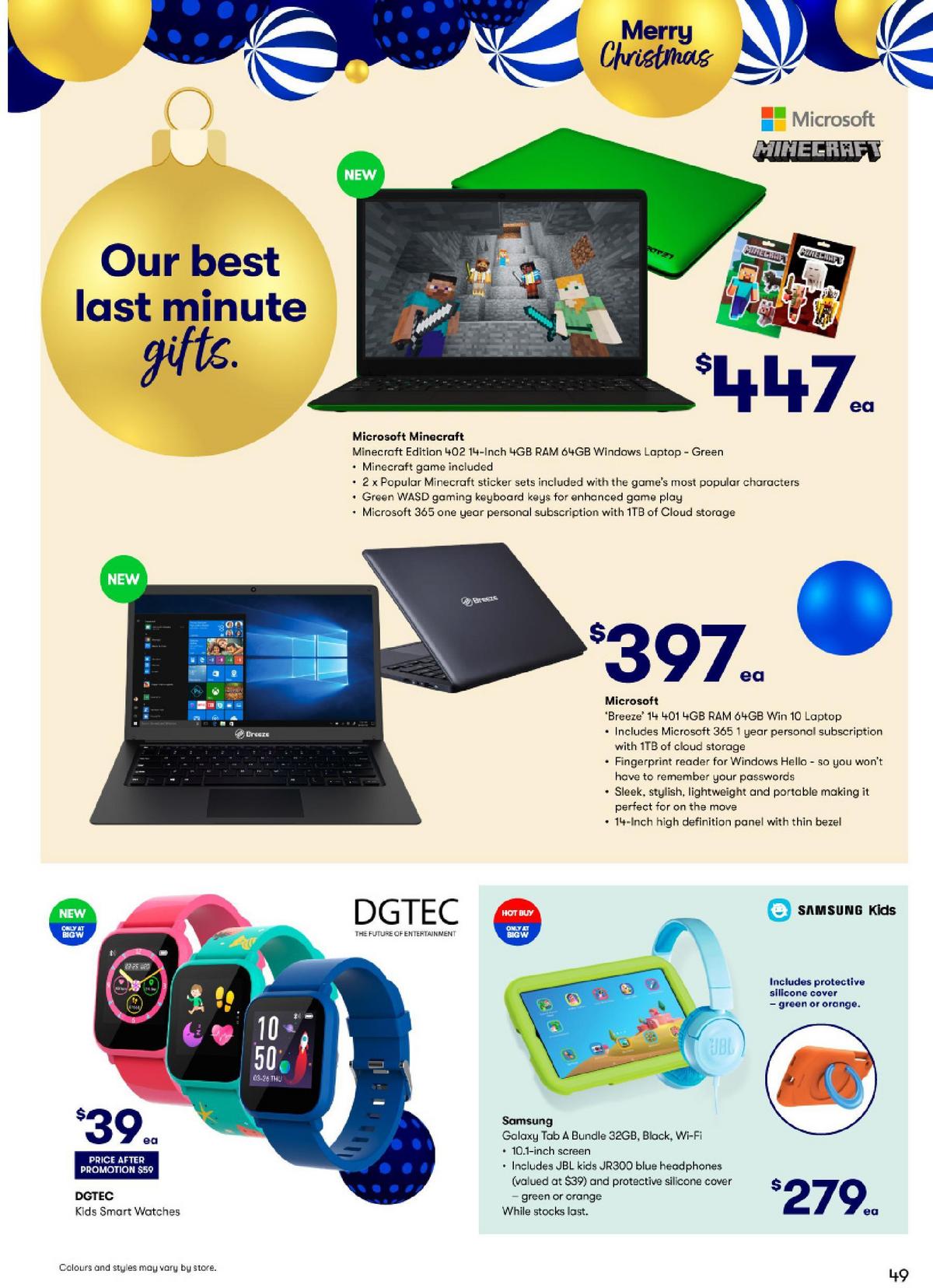 Big W Bring on Top Gifts Catalogues from 10 December