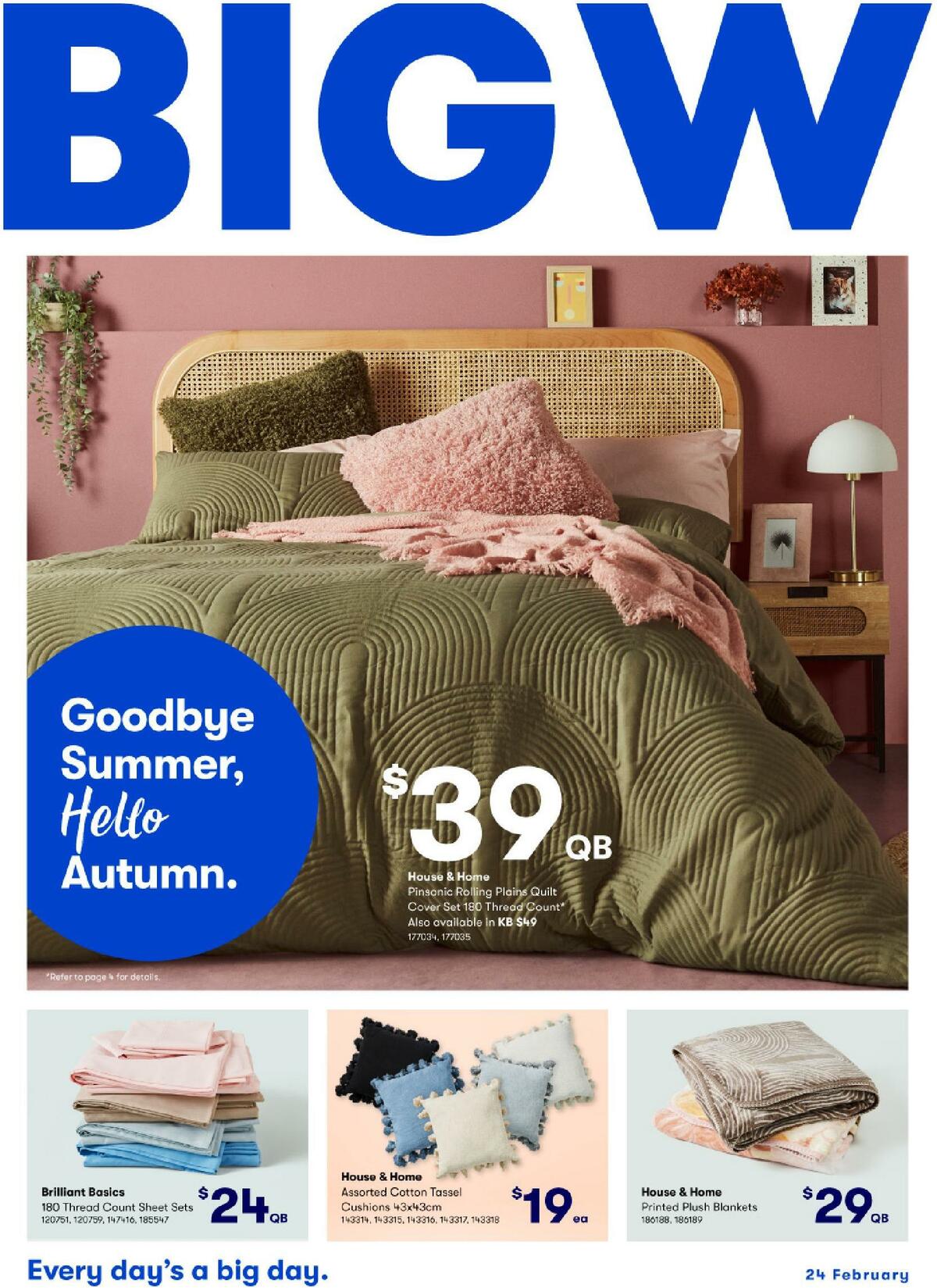 Big W Goodbye Summer, Hello Autumn Catalogues from 24 February