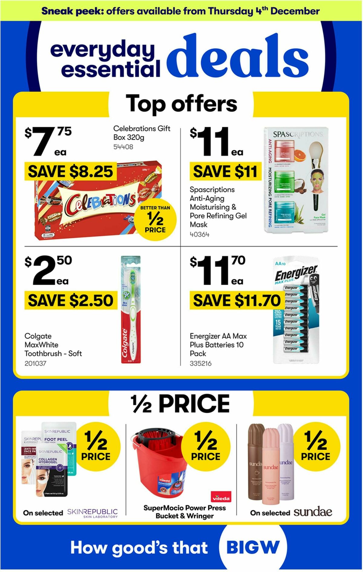 Big W Everyday Essential Deals Catalogues from 4 December