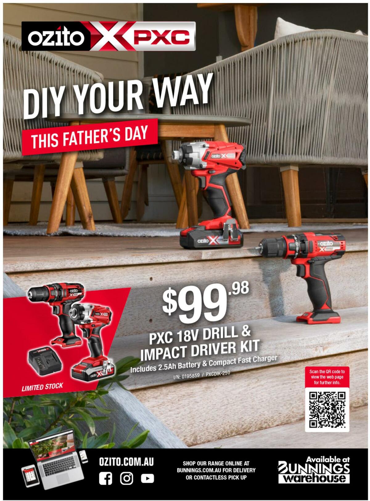 Bunnings Warehouse DIY Your Way This Father's Day Catalogues from 19 August