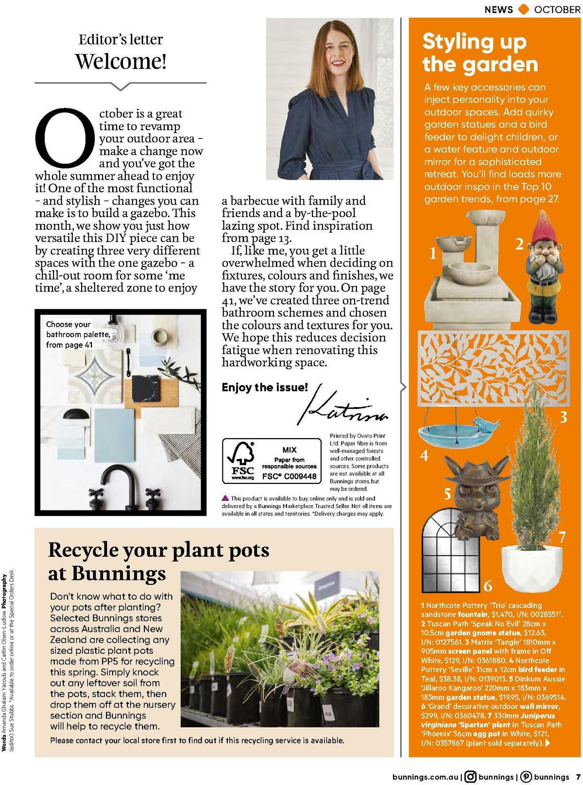 Bunnings Warehouse Magazine October Catalogues from 1 October