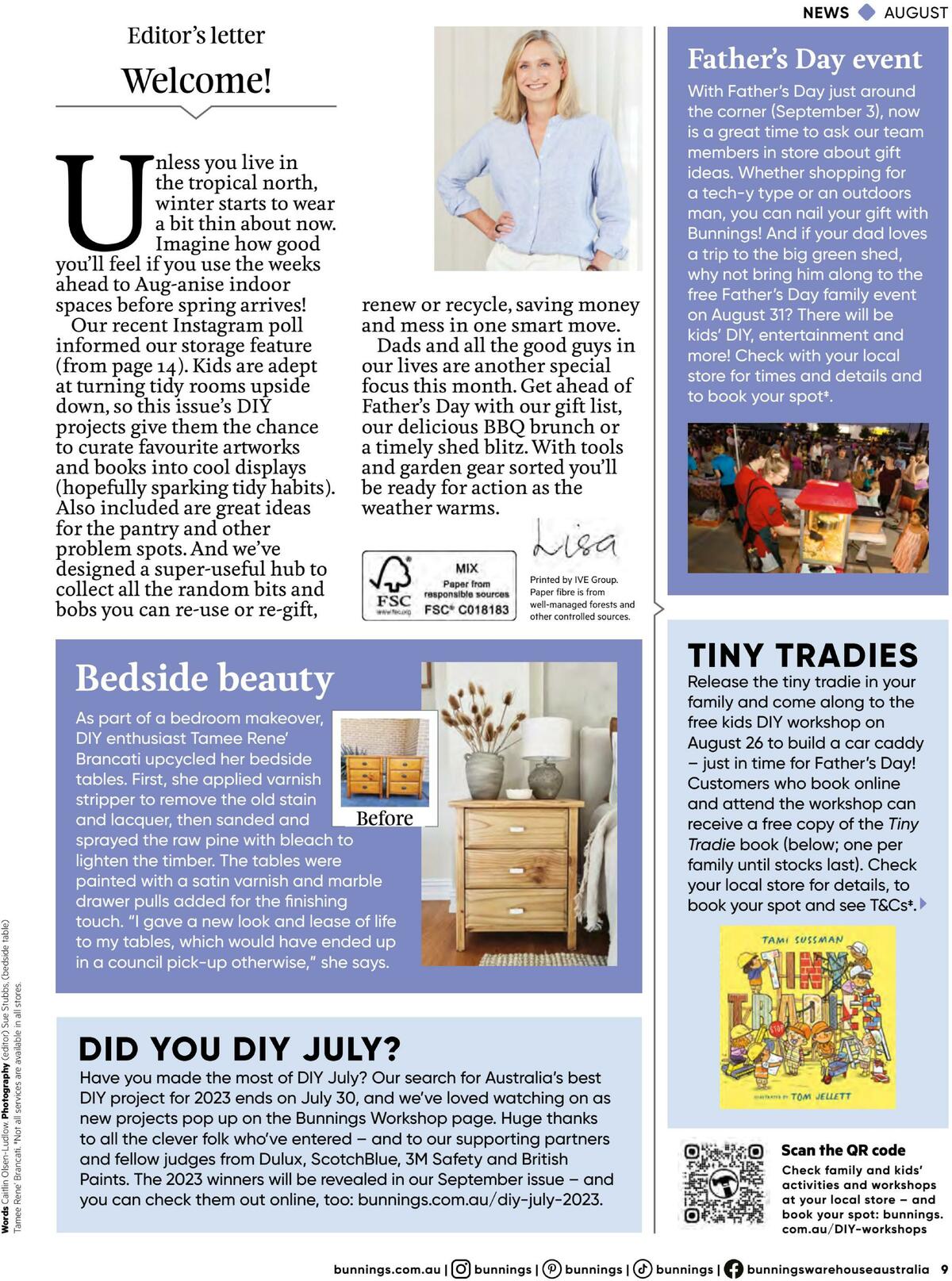 Bunnings Warehouse Magazine August Catalogues from 1 August