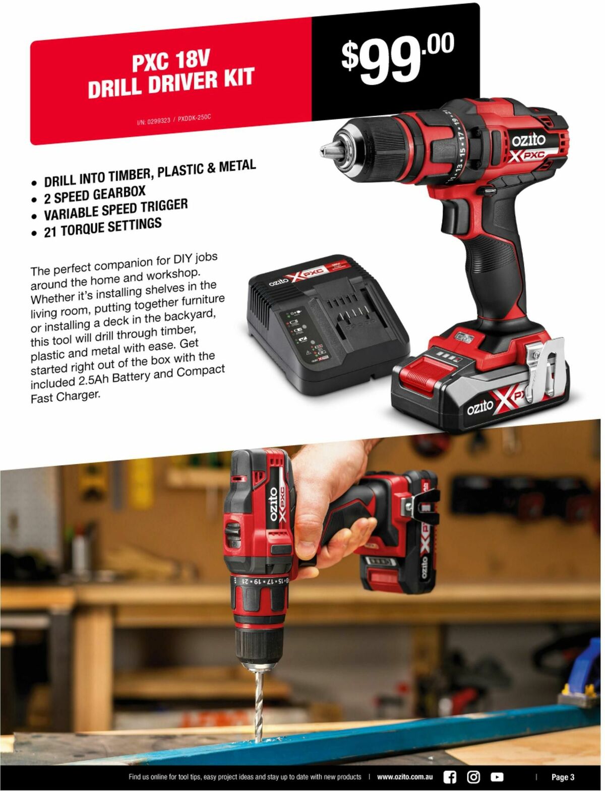 Bunnings Warehouse Ozito Catalogues from 28 August