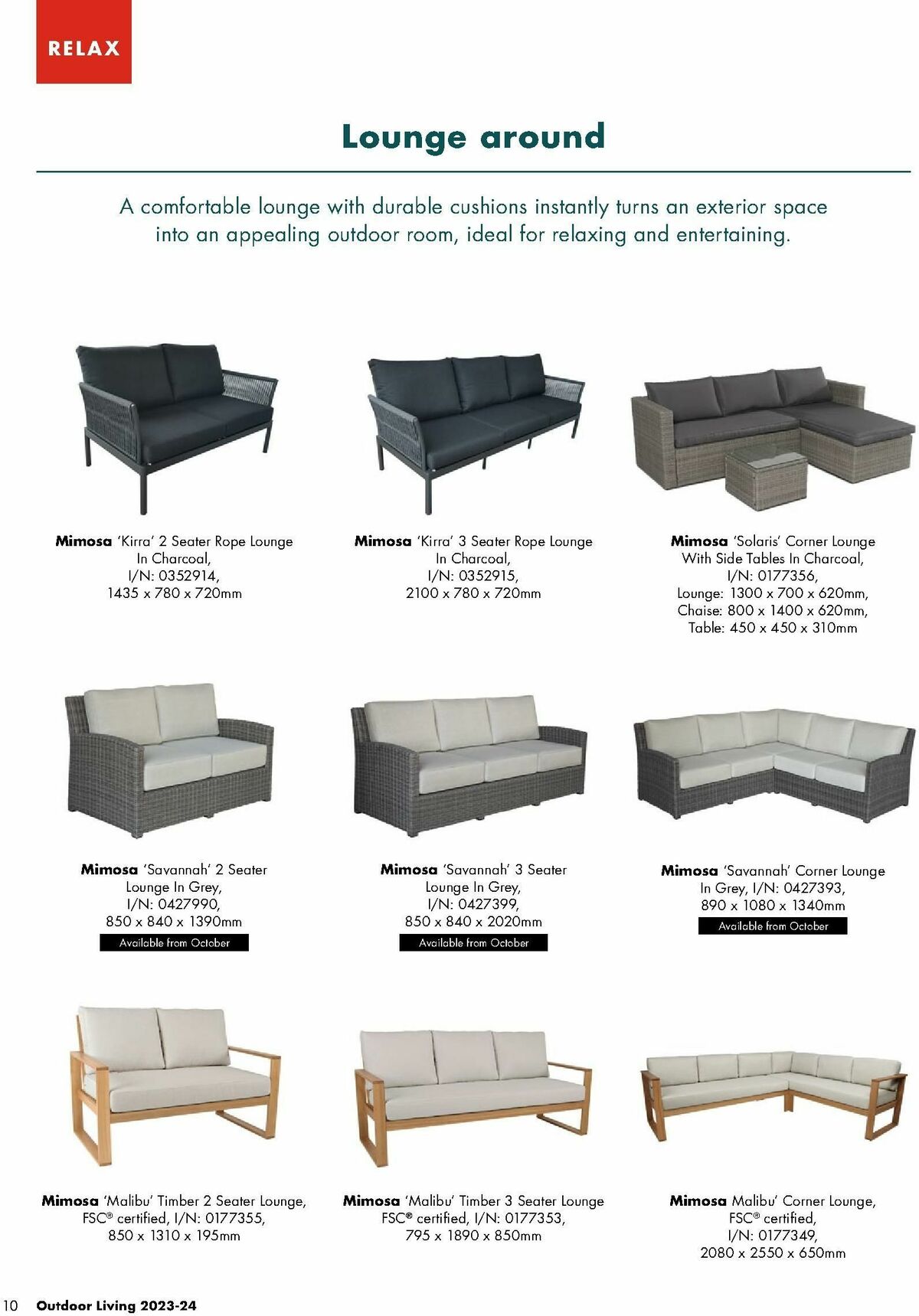 Bunnings Warehouse Outdoor Living Range Catalogues from 7 September