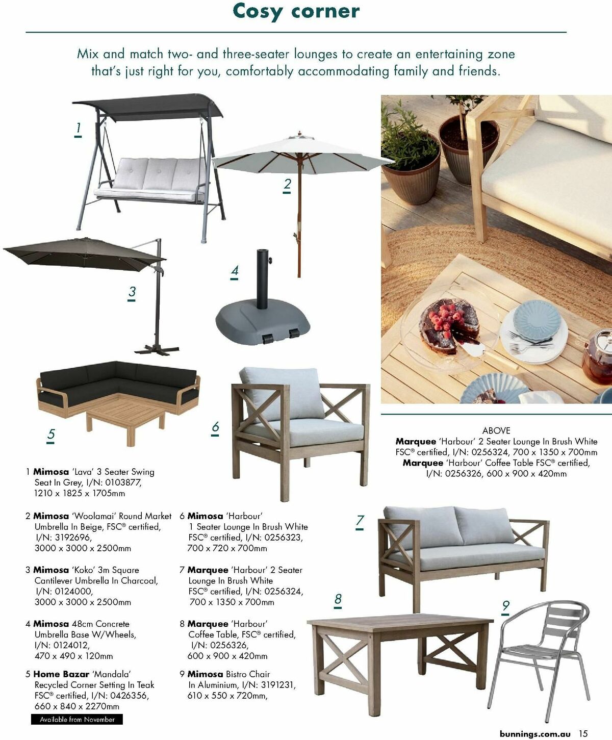 Bunnings Warehouse Outdoor Living Range Catalogues from 7 September