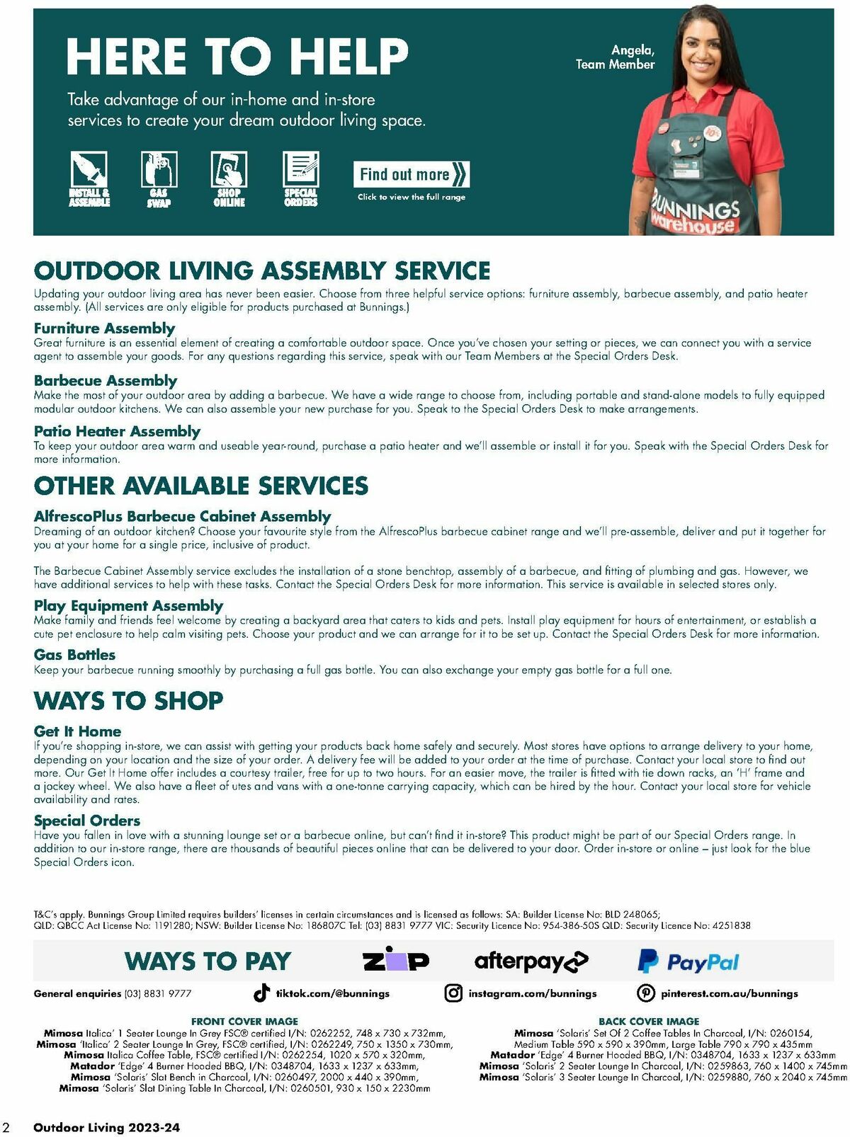 Bunnings Warehouse Outdoor Living Range Catalogues from 7 September