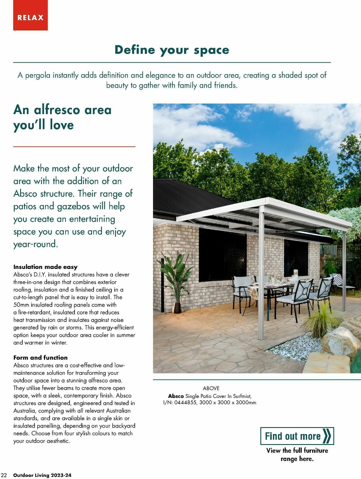 Bunnings Warehouse Outdoor Living Range Catalogues from 7 September