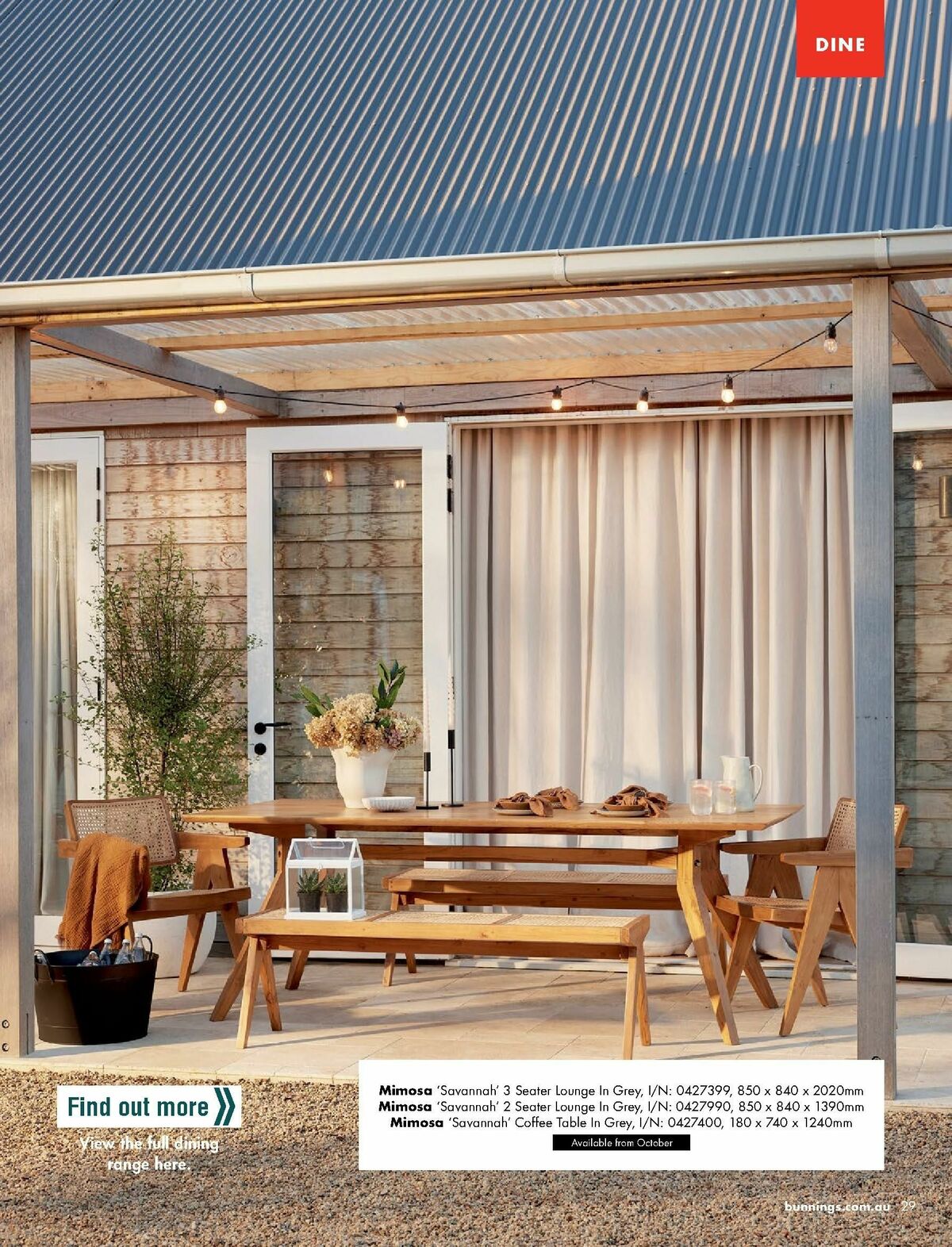 Bunnings Warehouse Outdoor Living Range Catalogues from 7 September