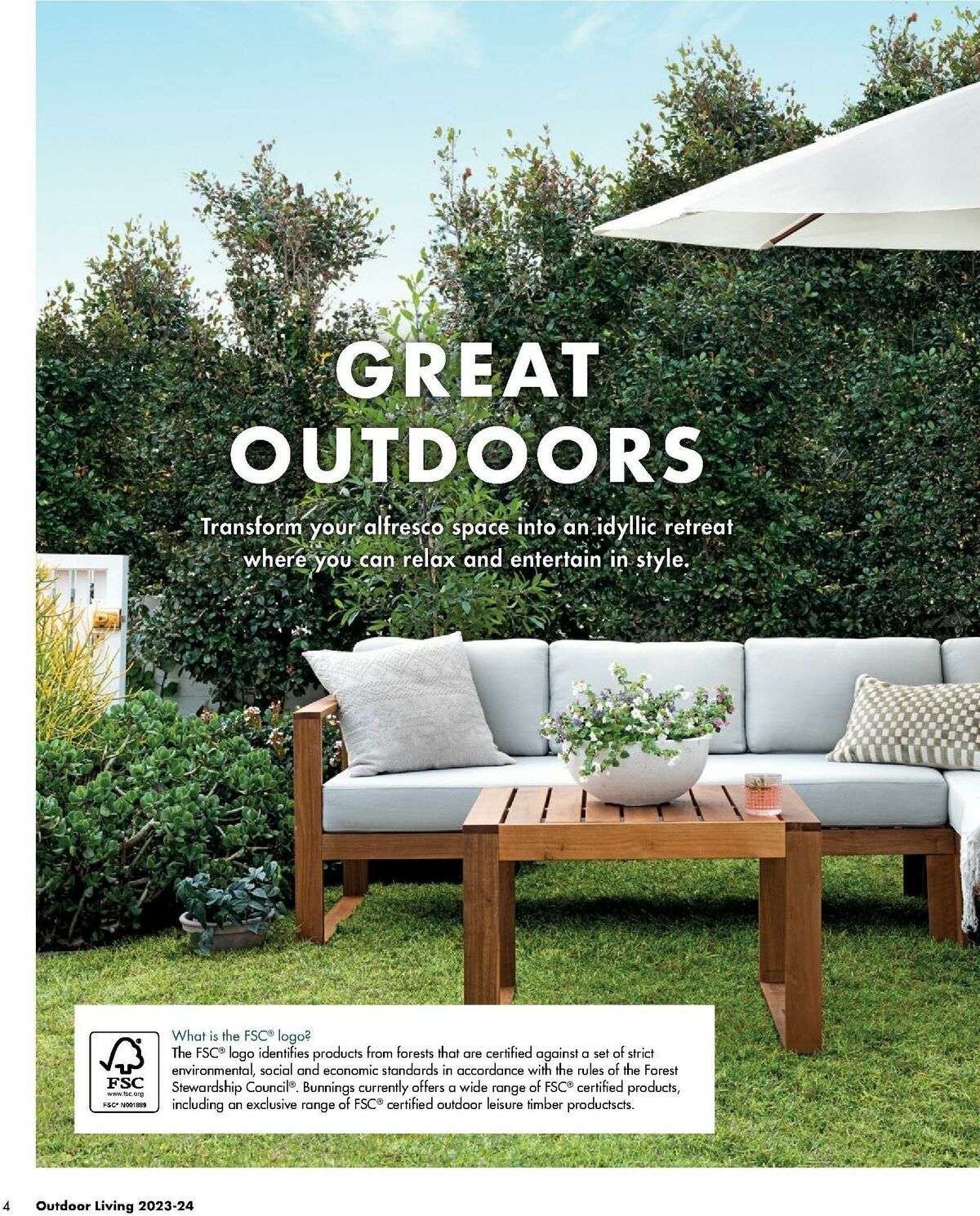 Bunnings Warehouse Outdoor Living Range Catalogues from 7 September
