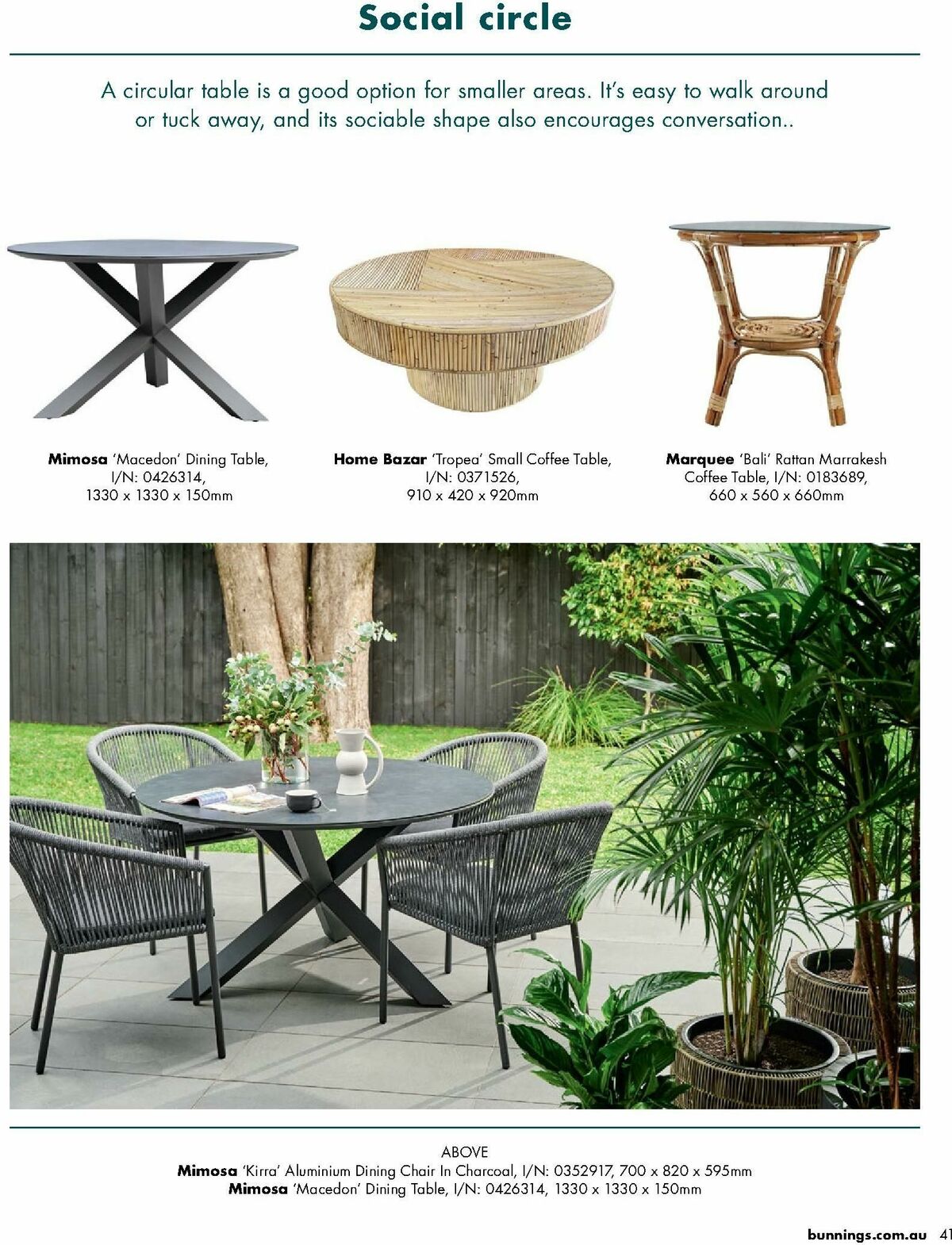 Bunnings Warehouse Outdoor Living Range Catalogues from 7 September