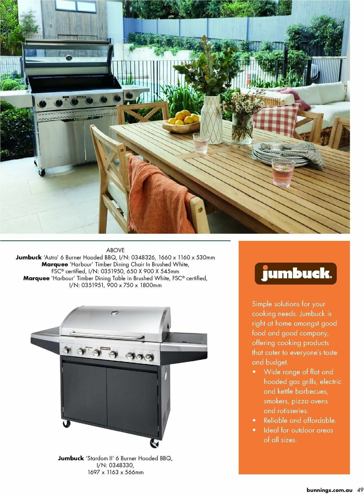 Bunnings Warehouse Outdoor Living Range Catalogues from 7 September