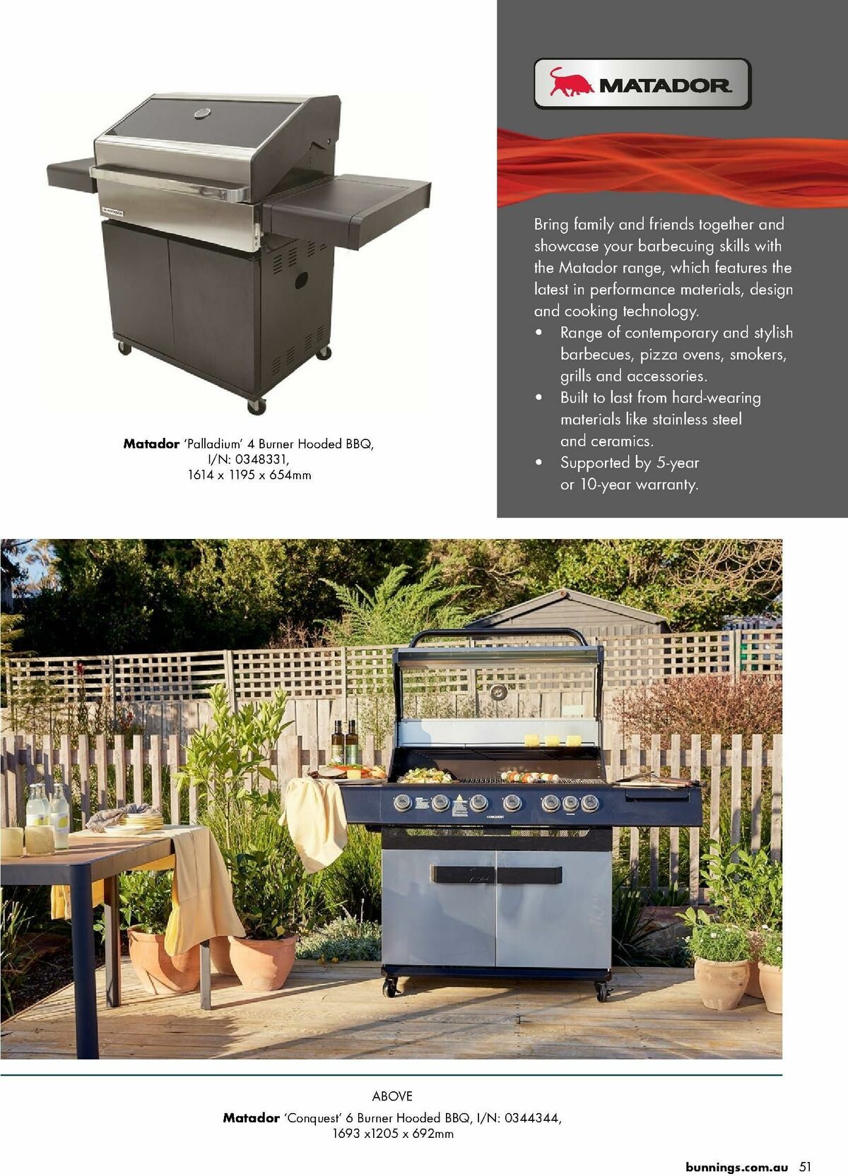 Bunnings Warehouse Outdoor Living Range Catalogues from 7 September