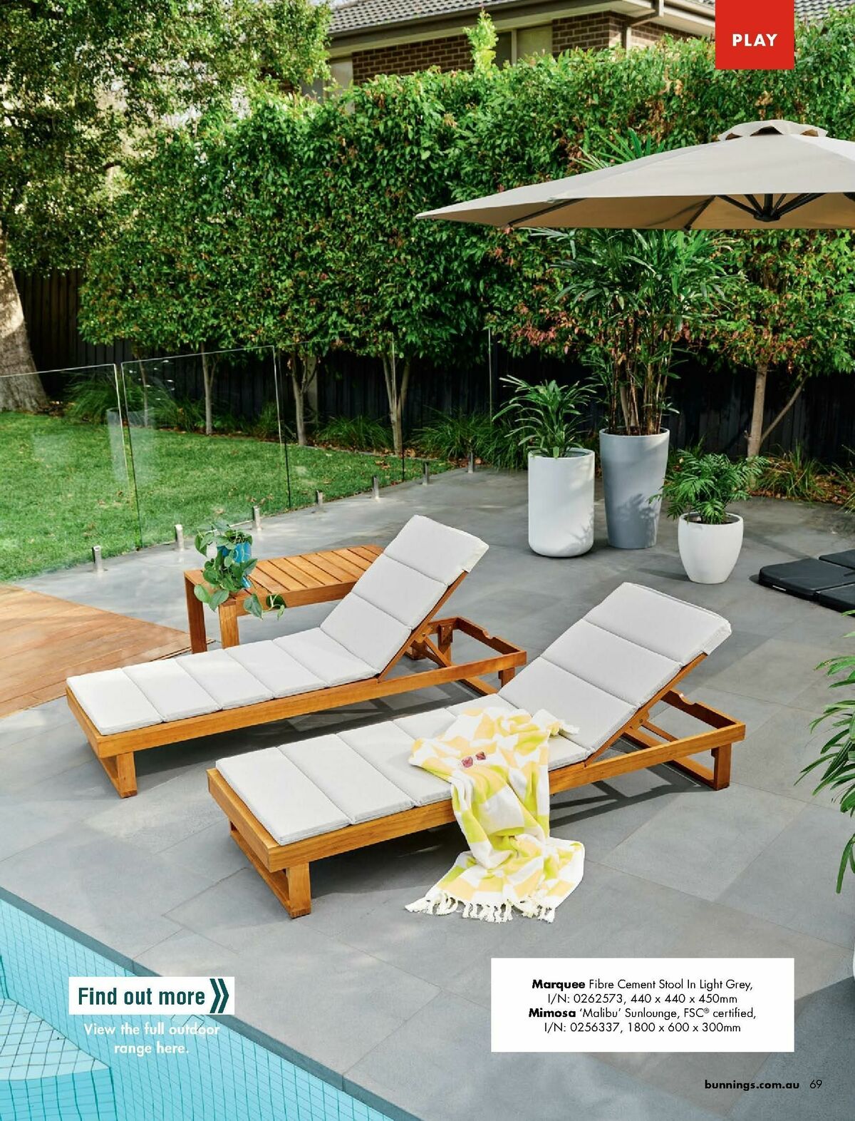Bunnings Warehouse Outdoor Living Range Catalogues from 7 September