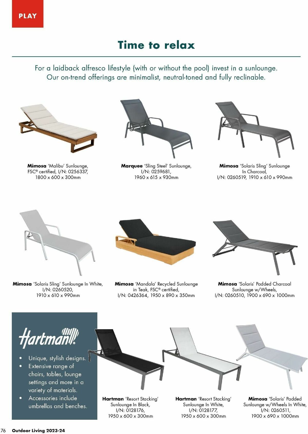 Bunnings Warehouse Outdoor Living Range Catalogues from 7 September