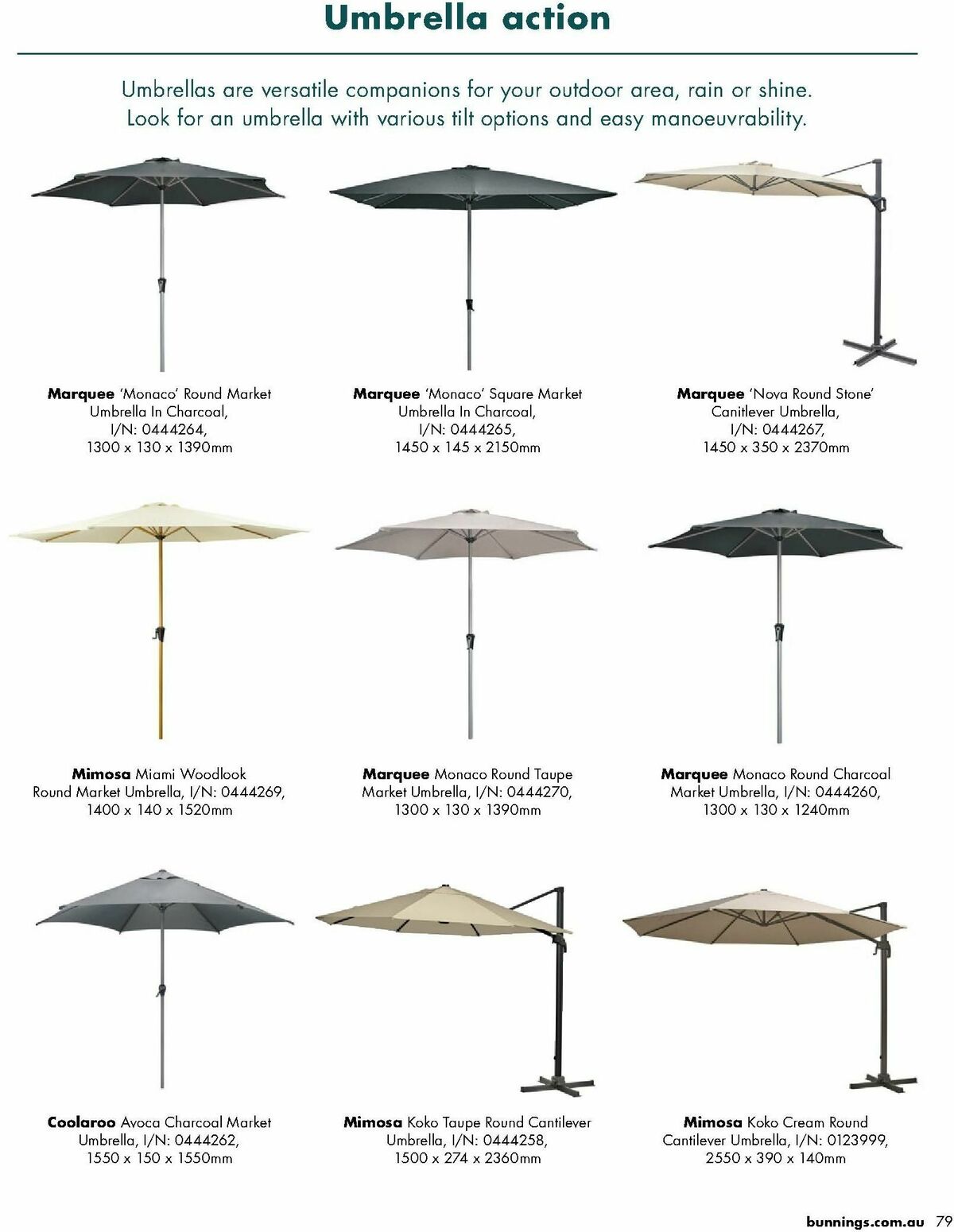 Bunnings Warehouse Outdoor Living Range Catalogues from 7 September