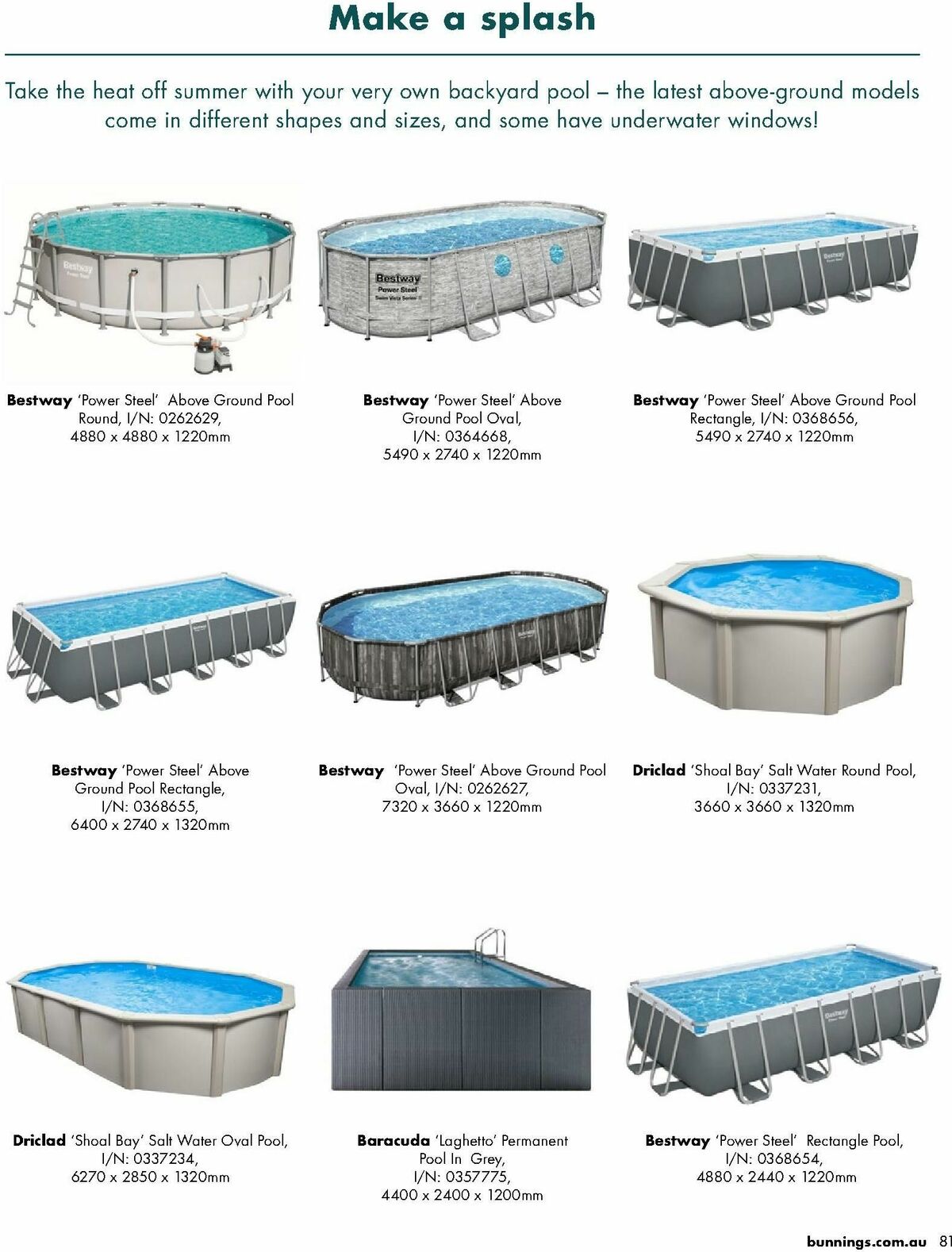 Bunnings Warehouse Outdoor Living Range Catalogues from 7 September