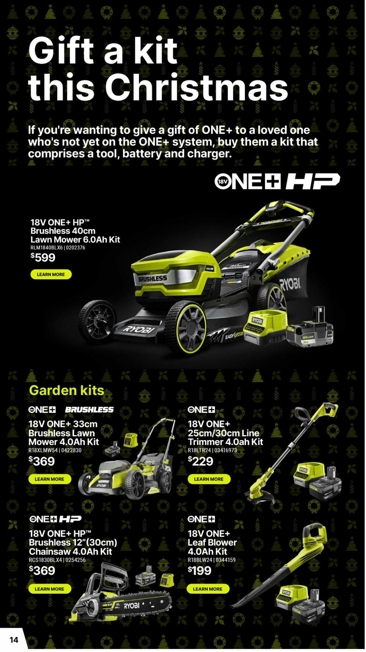 Bunnings Warehouse Christmas Made By Ryobi One+ Catalogues from 19 November