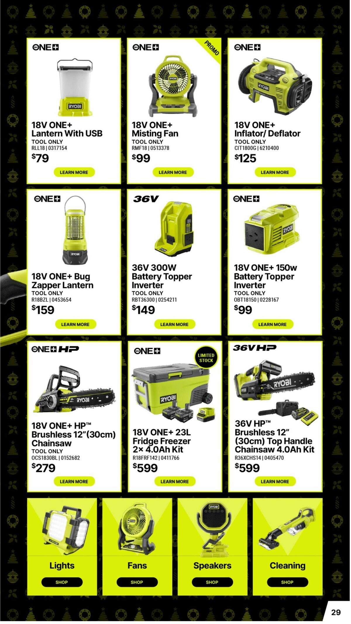 Bunnings Warehouse Christmas Made By Ryobi One+ Catalogues from 19 November
