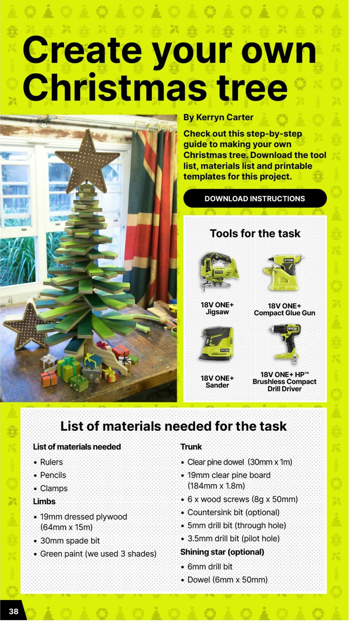 Bunnings Warehouse Christmas Made By Ryobi One+ Catalogues from 19 November