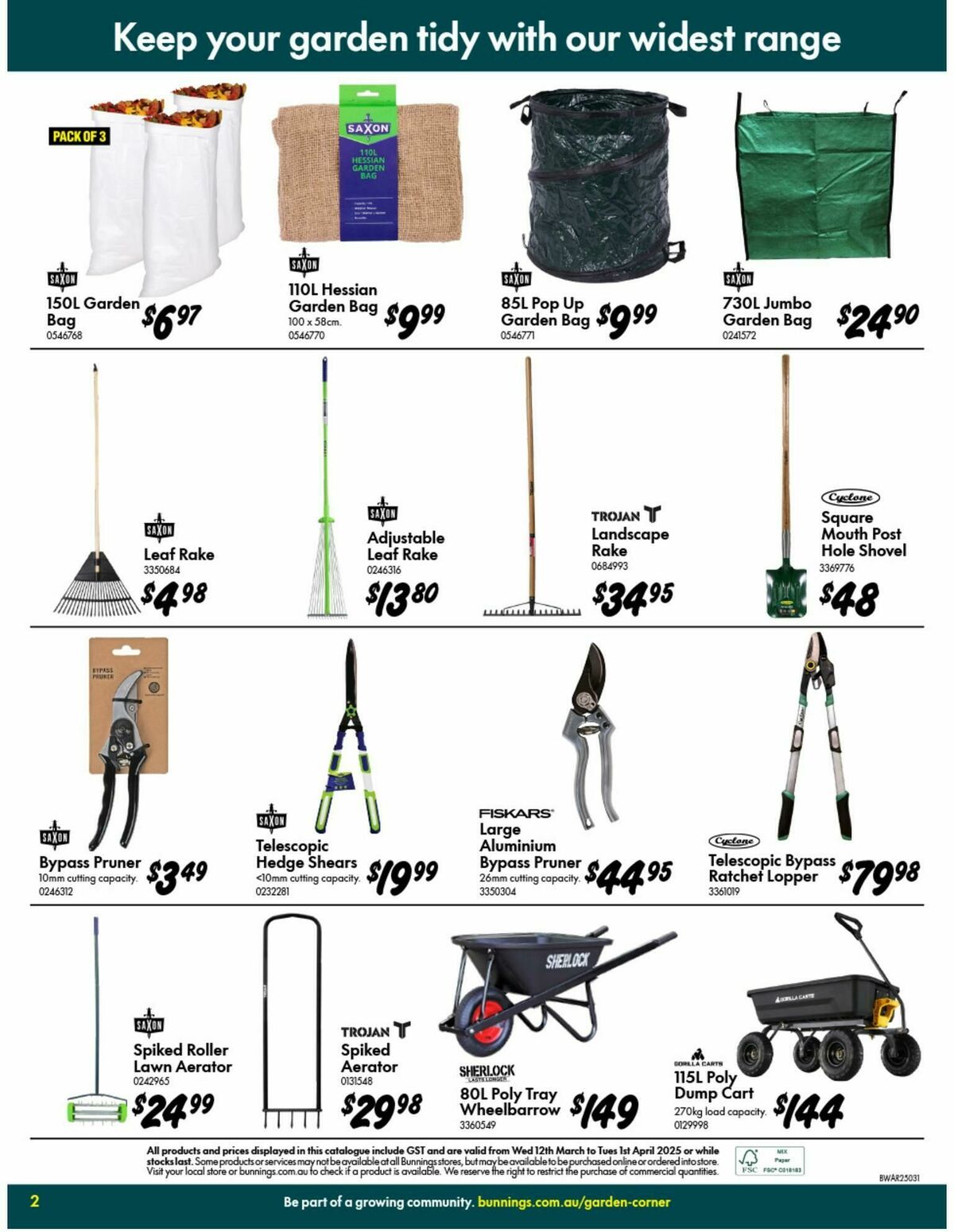 Bunnings Warehouse Catalogues from 12 March