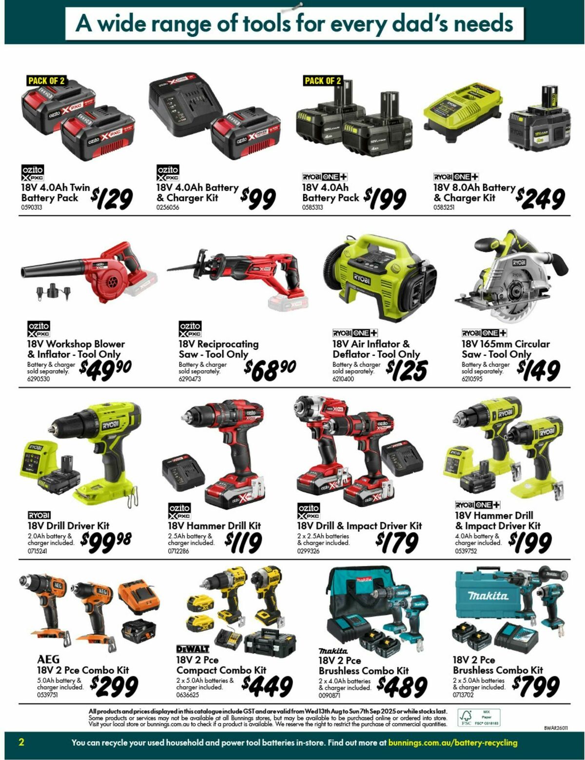 Bunnings Warehouse Catalogues from 13 August