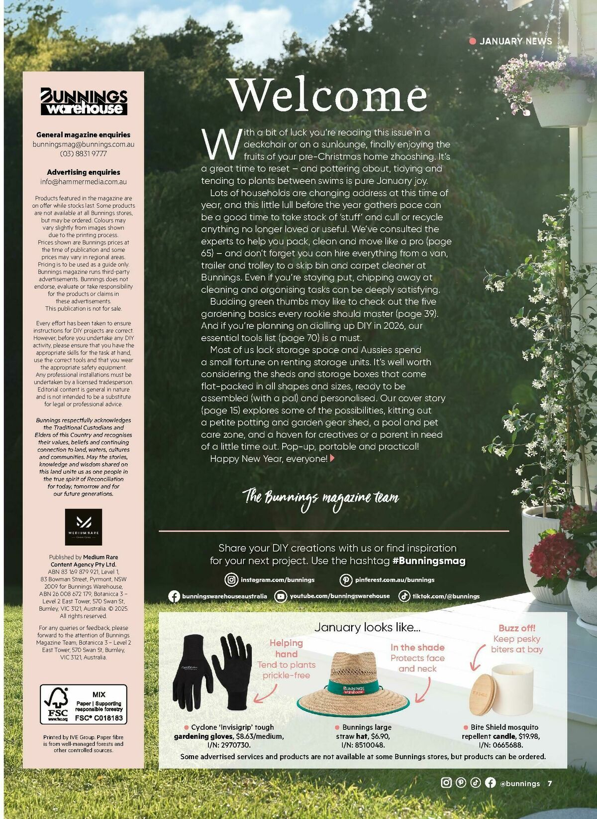Bunnings Warehouse Magazine January Catalogues from 1 January