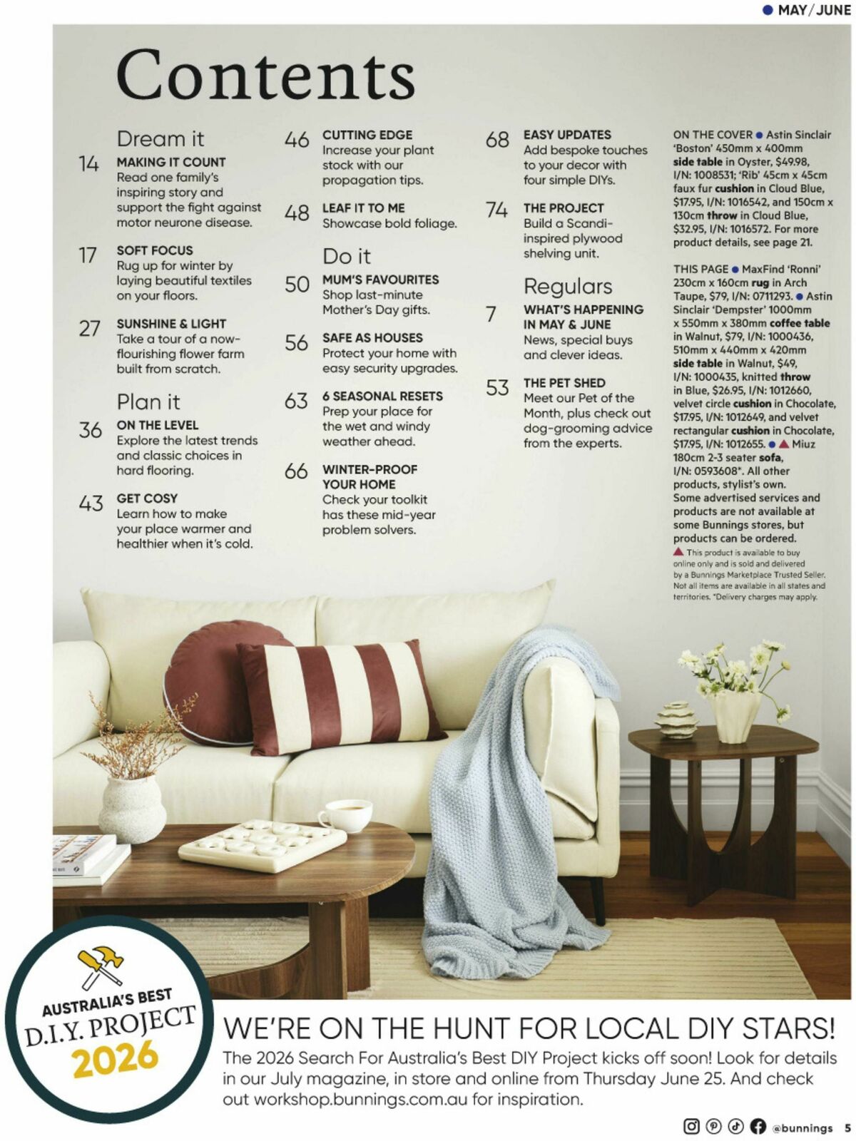 Bunnings Warehouse Magazine May/June Catalogues from 1 May